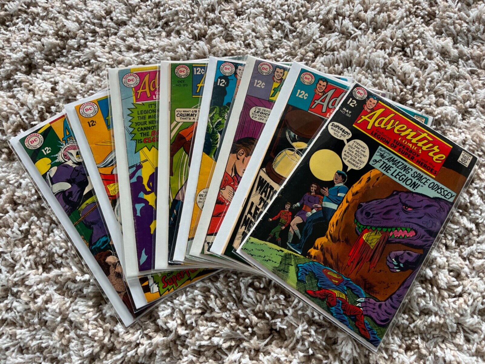 Adventure Comics lot of 8 average grade VG-FN DC Comics