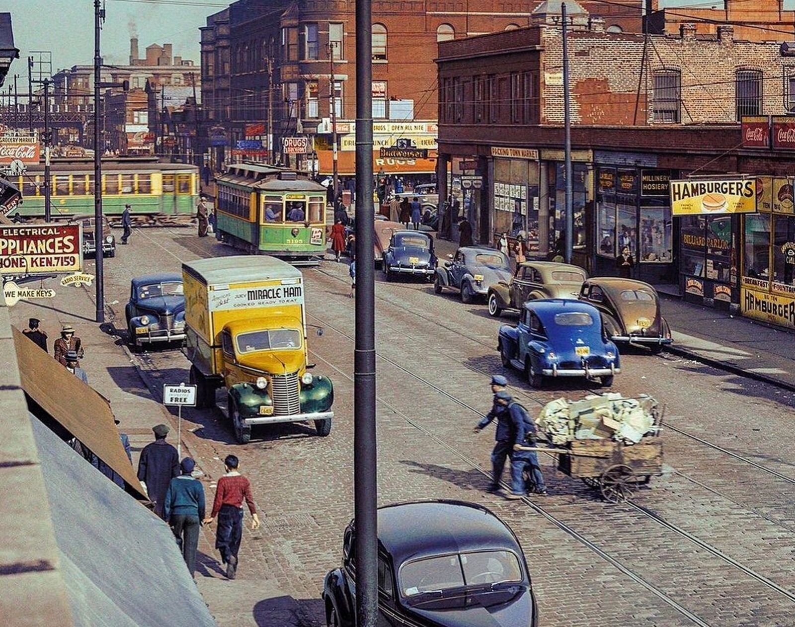 1941 47th St CHICAGO Street Scene PHOTO  (208-k)