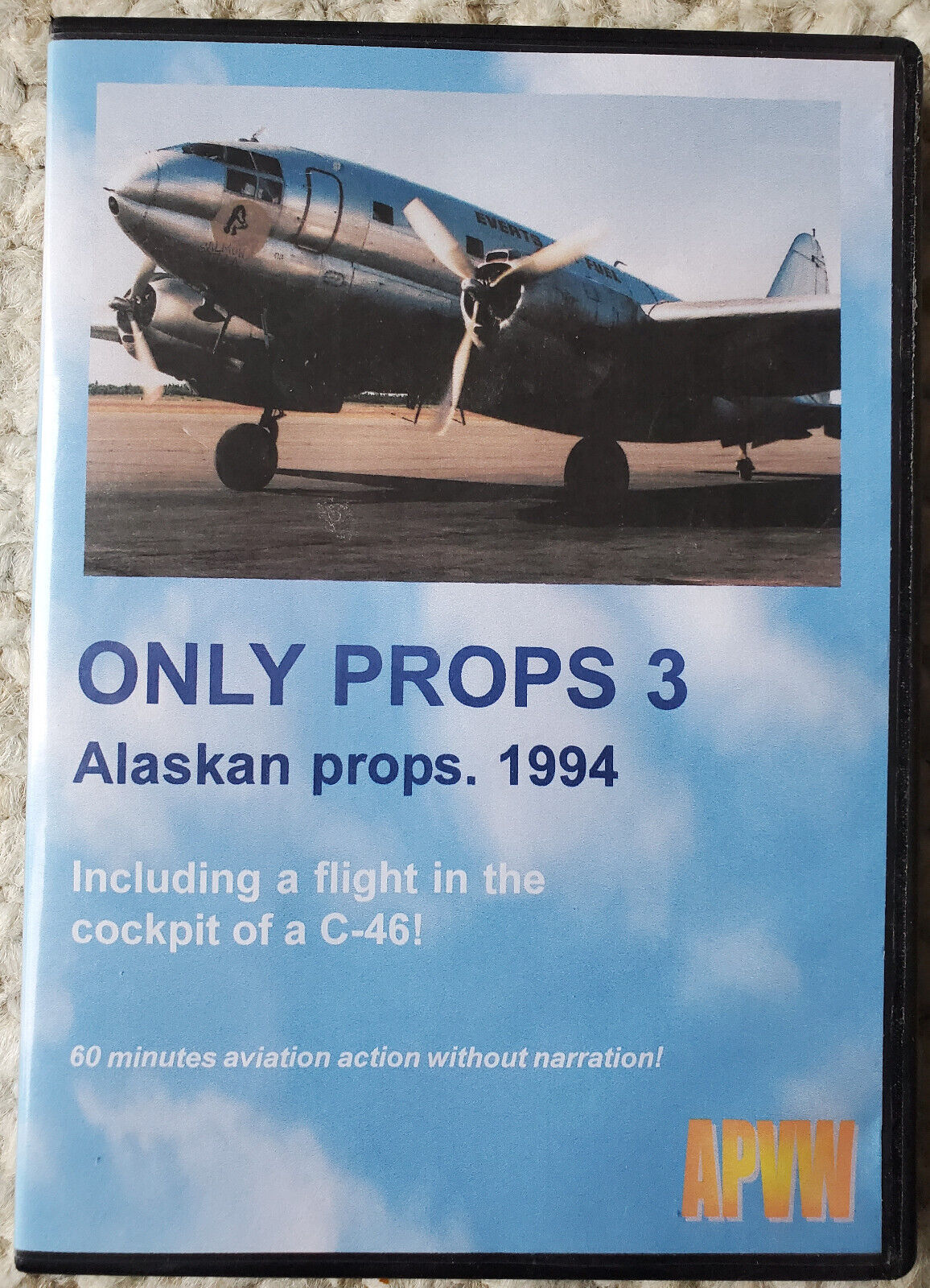 ONLY PROPS 3 ALASKAN PROPS C-46, C-97 DC-6 APVW DVD 1 HR VIDEO NTSC NEW/OPEN PKG