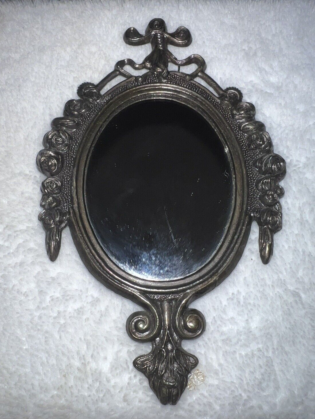Italian Bronze Ornate Framed Mirror Victorian vintage