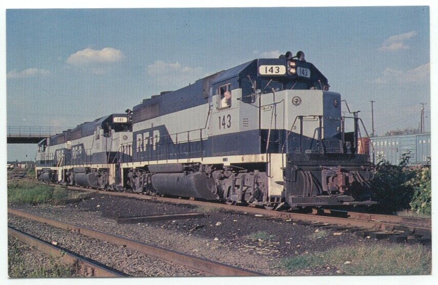 Richmond Fredericksburg & Potomac Railroad Train Engine Locomotive GP40 Postcard