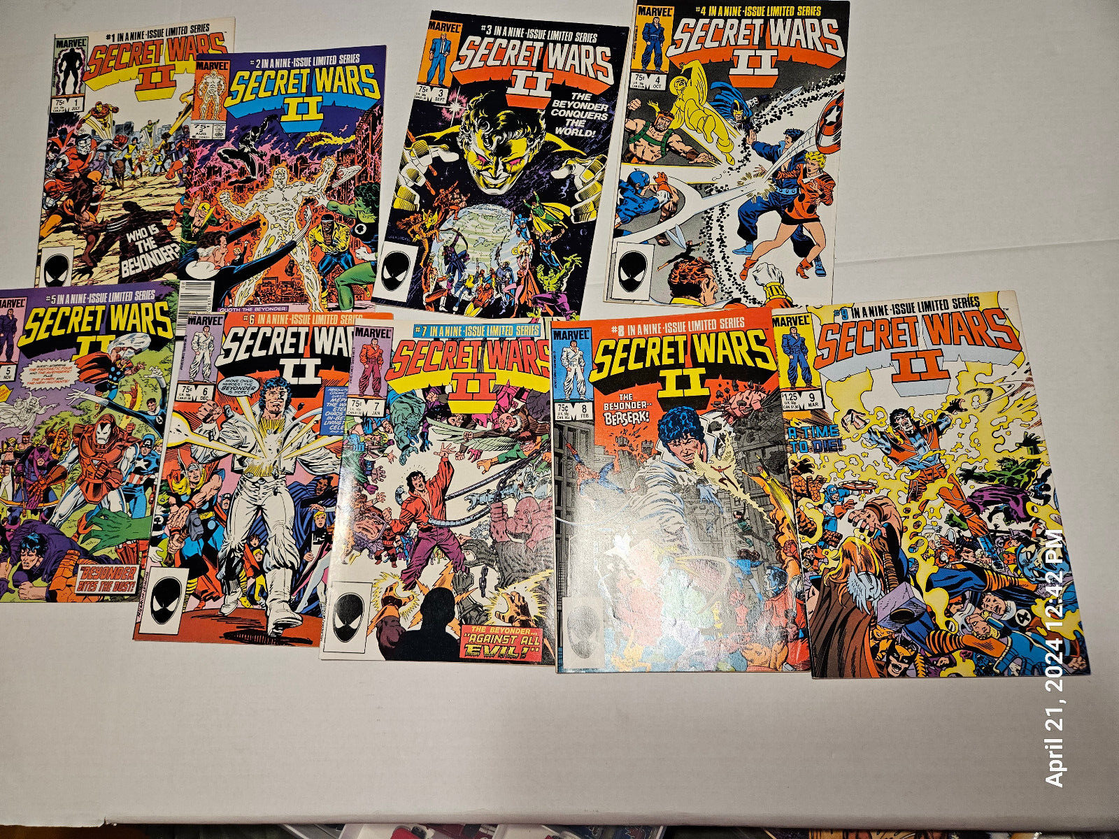 marvel comics secret wars 2 (all 9 issues in limited series)