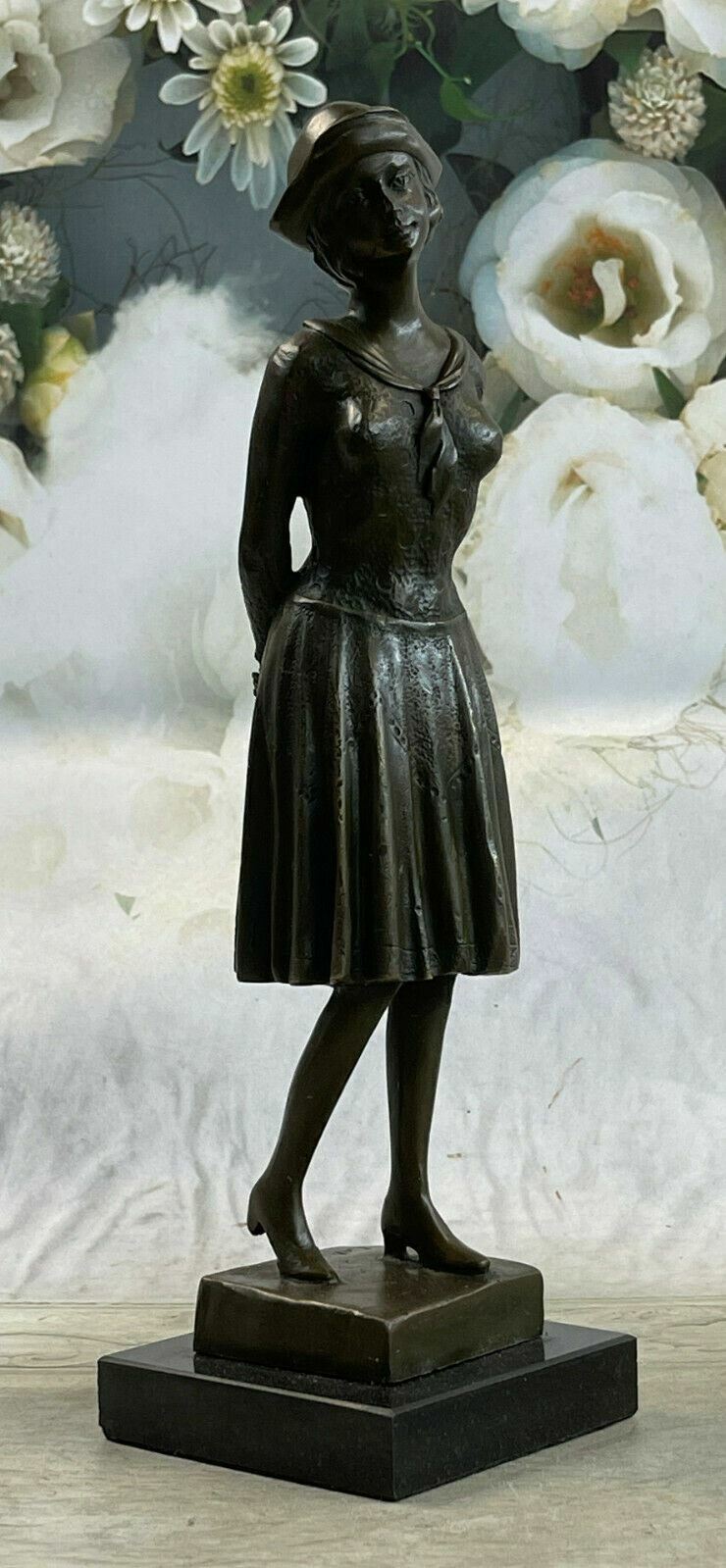 HANDMADE Bronze Standing Teacher Woman Statue Milo Sculpture Home DEAL