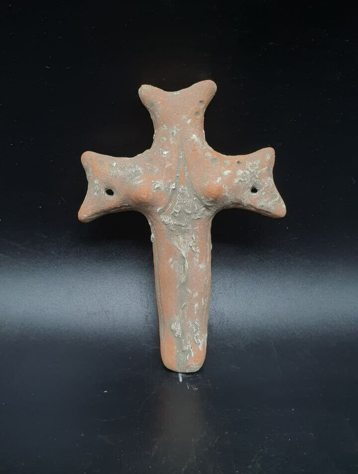 Ceramic Figurine Cross Ornament. Trypillia Culture 5400 and 2750 BC