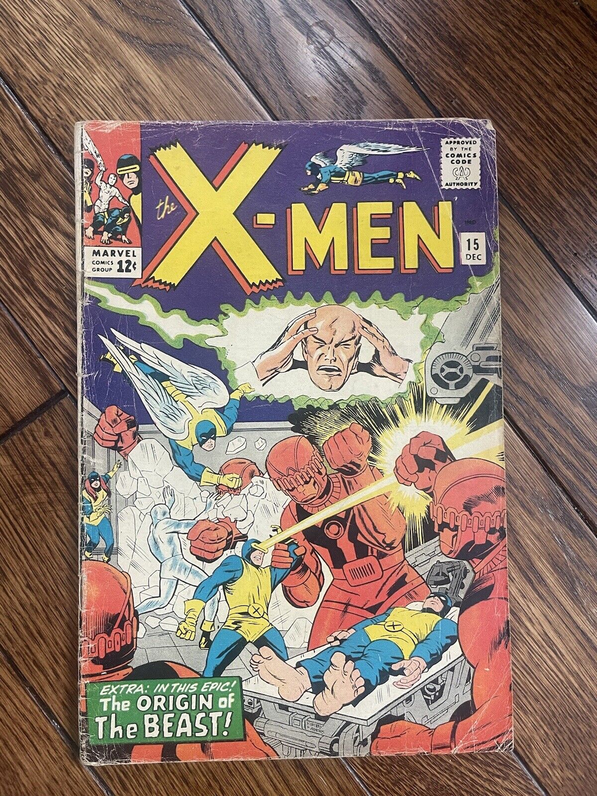 X-Men #15 1965 Origin of the Beast, 1st Cameo Of Master Mold, 2nd Sentinels
