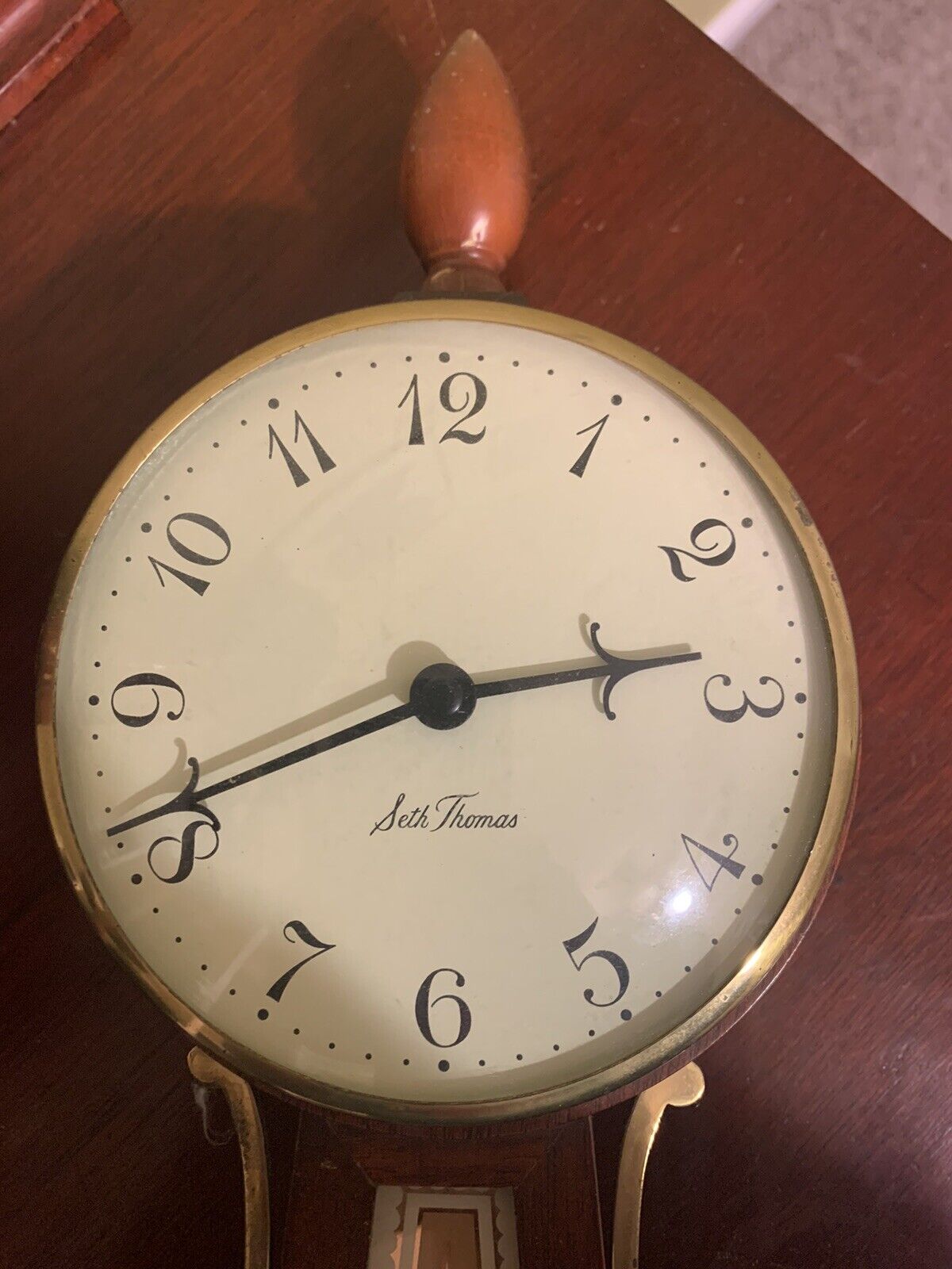 Antique German  SETH THOMAS Regulator Wall Clock Medium 15 1/2” long