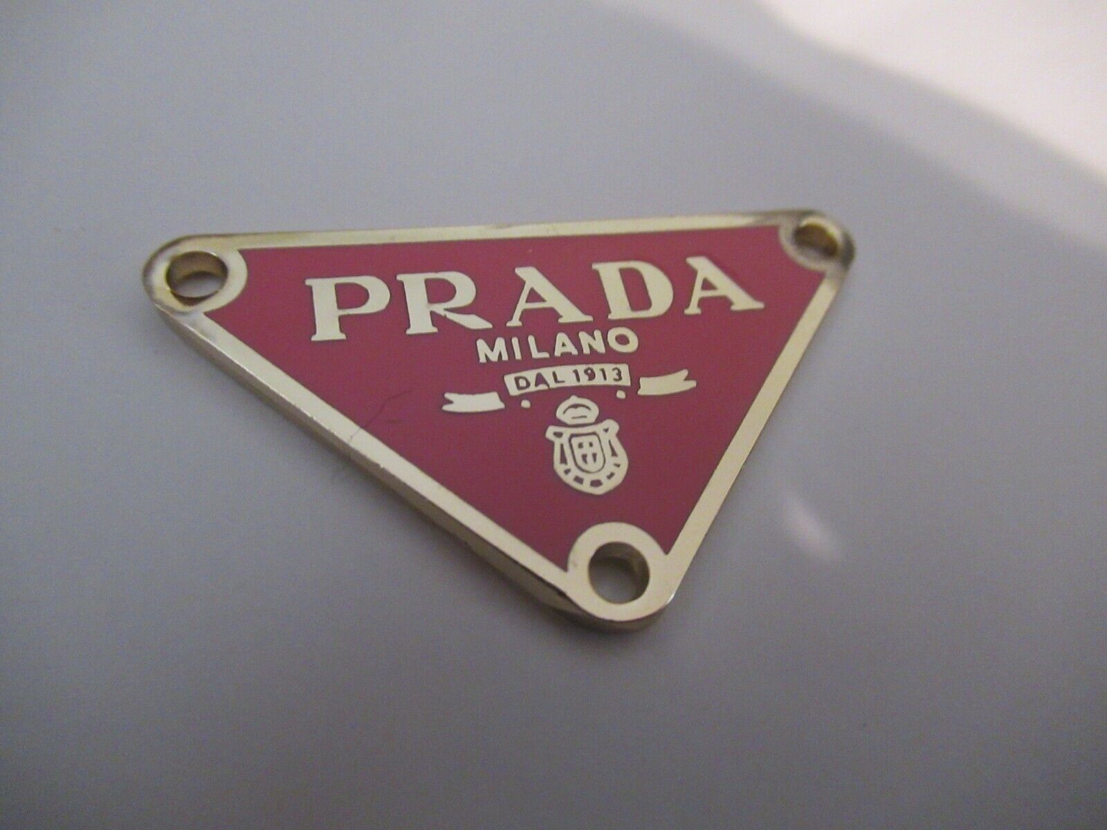 PRADA ZIP PULL   1''x1.5'' gold tone PINK ,   THIS IS FOR 1