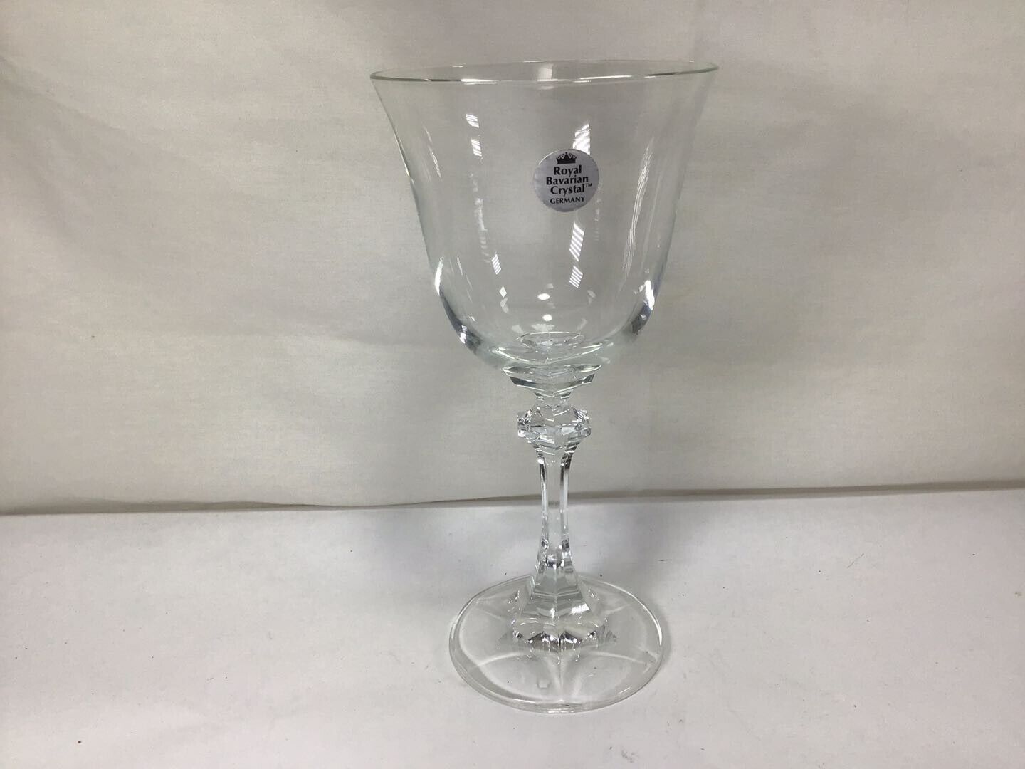 U96 Vintage Antique Classic Crystal Cut Bavarian Blown Wine Goblet Glass