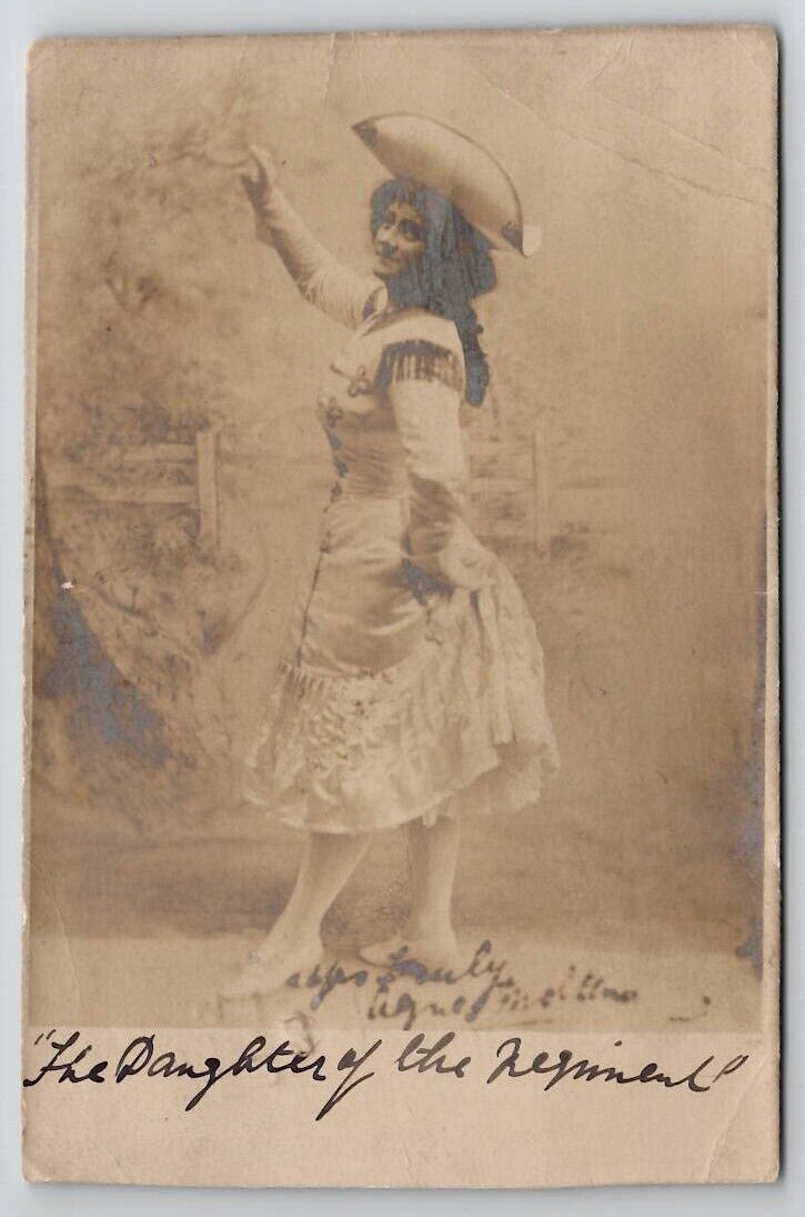 English Singer Vocalist Agnes Molteno Daughter Regiment Signed 1905 Postcard Q28