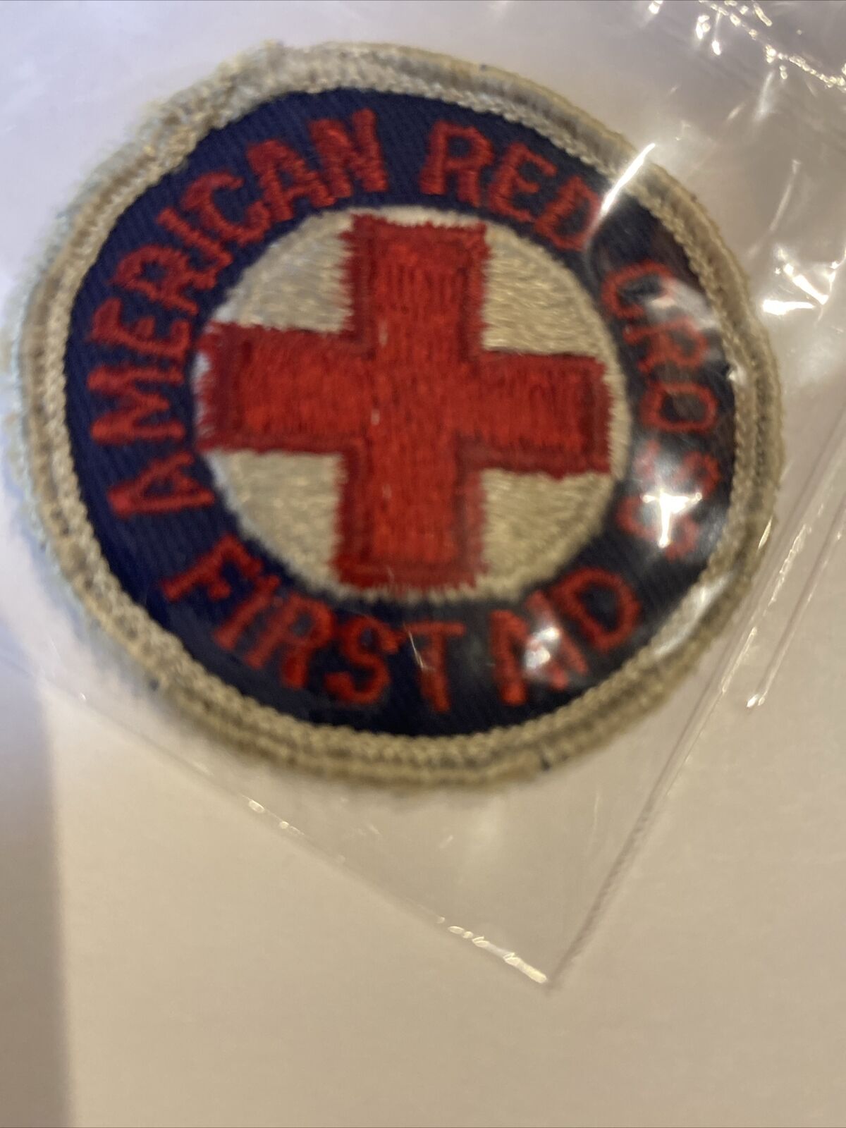 Vintage American Red Cross First Aid Patch.  Never Used