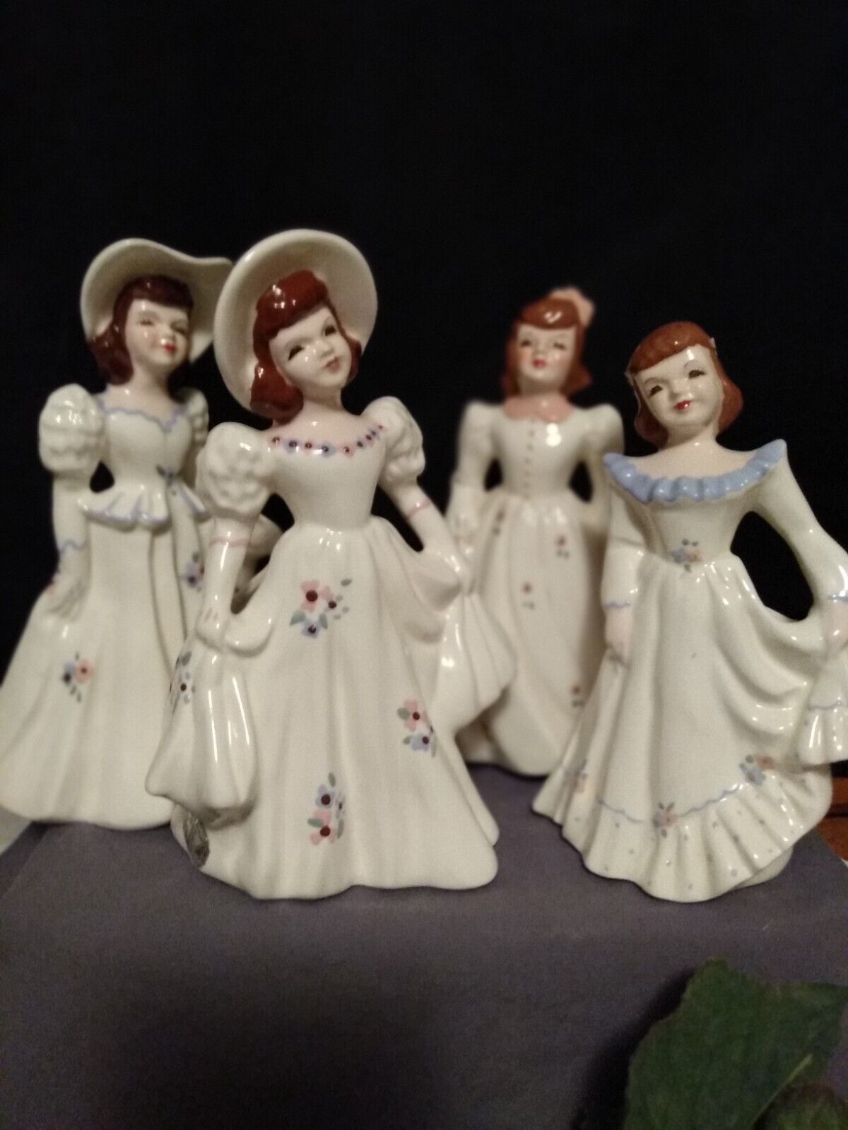 Florence Ceramics Flower Holder Figurines 6 3/4\