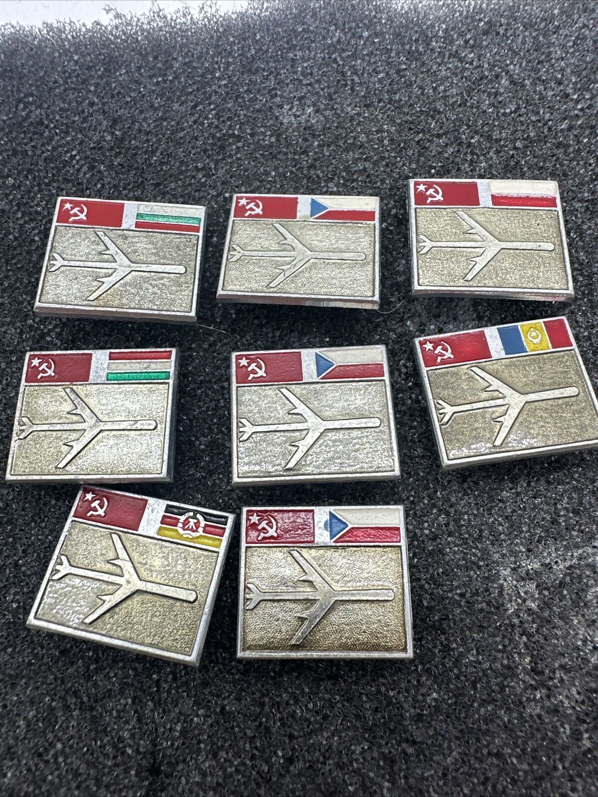 Set of 8 USSR Soviet Badges Pins Aviation Aircraft Aeroflot