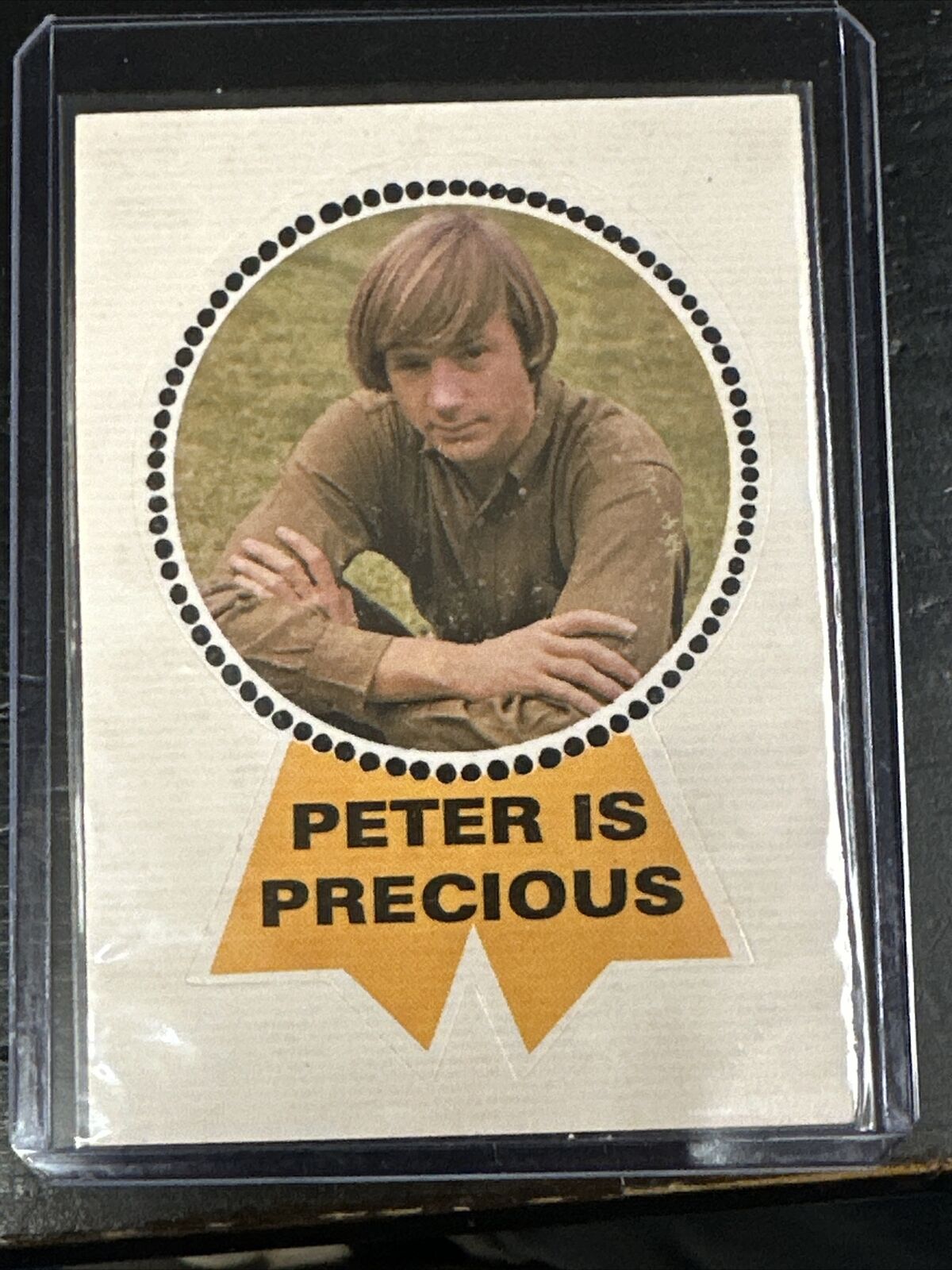 Vintage 1967 Donruss Monkees Badge Sticker Card Rare “N-Mnt” Peter Is Precious
