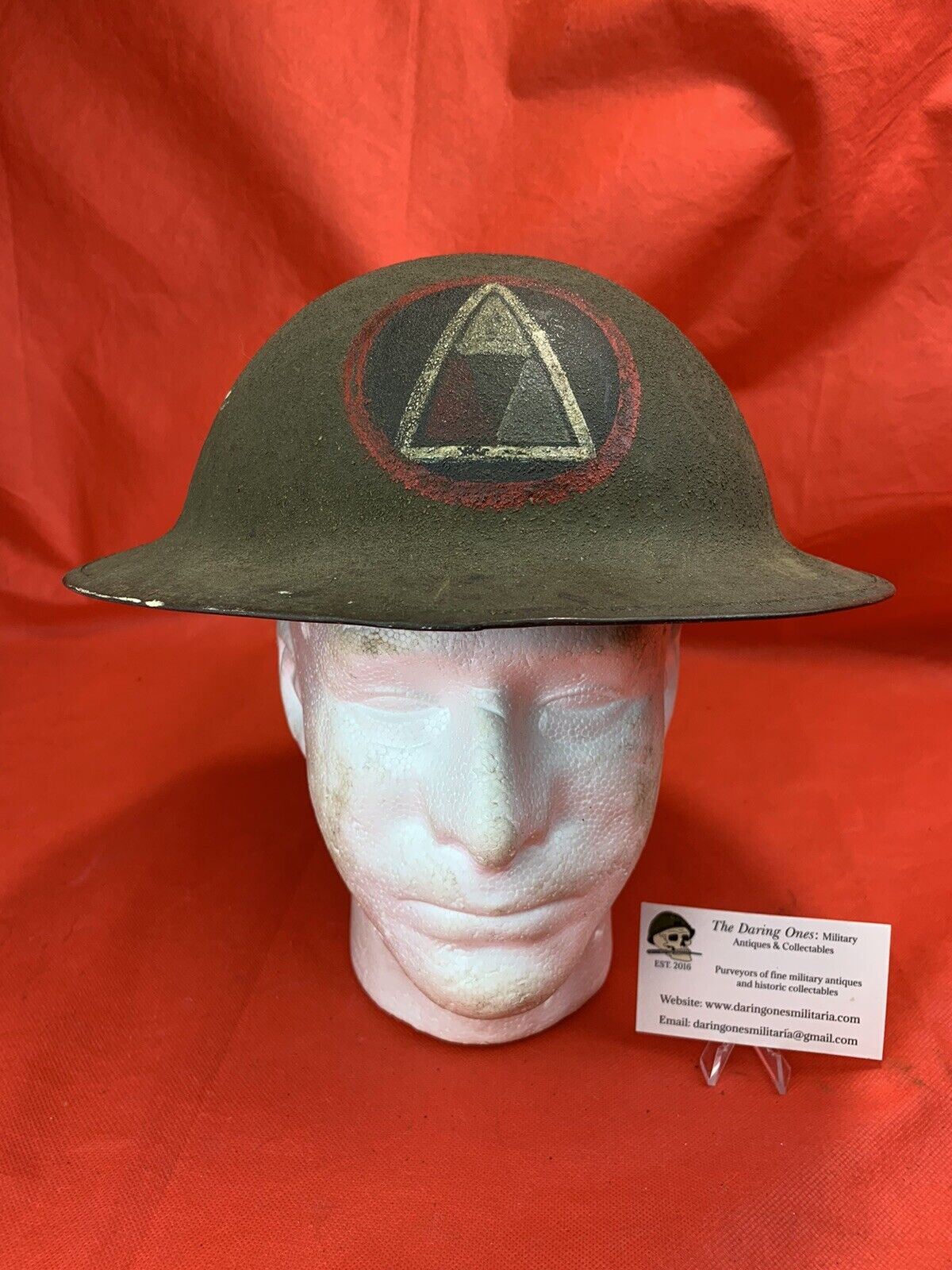Original WW1 US Doughboy Painted Helmet 39th Division DELTA Division 