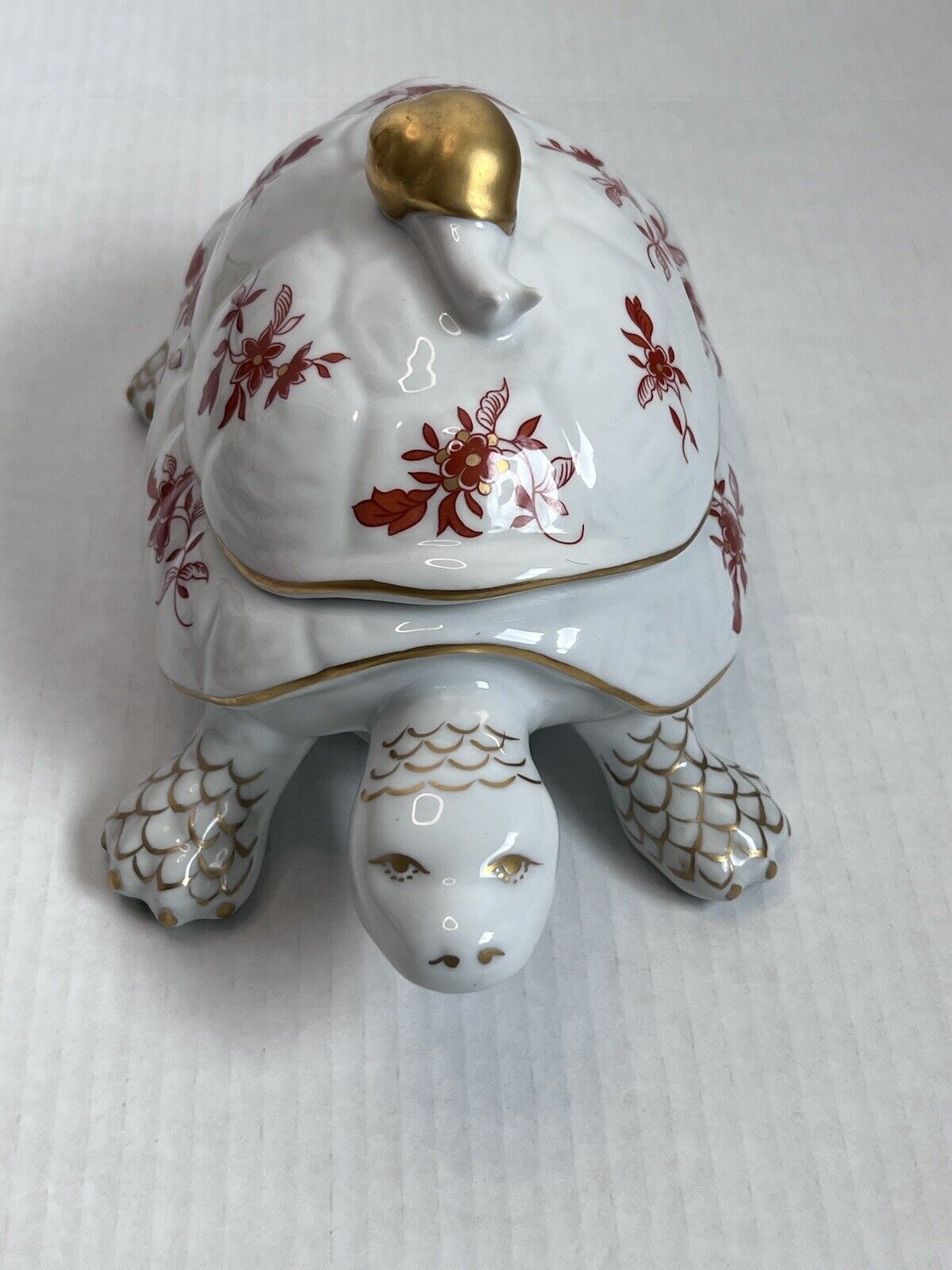 VTG Porcelaine De Paris France snail on Turtle Hand Painted Gold leaf Numbered