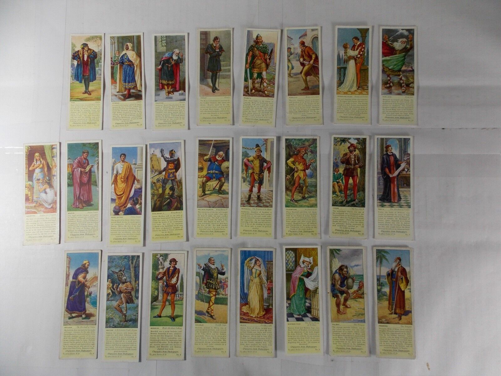 Typhoo Tea Cards Characters from Shakespeare 1937 Complete Set 25