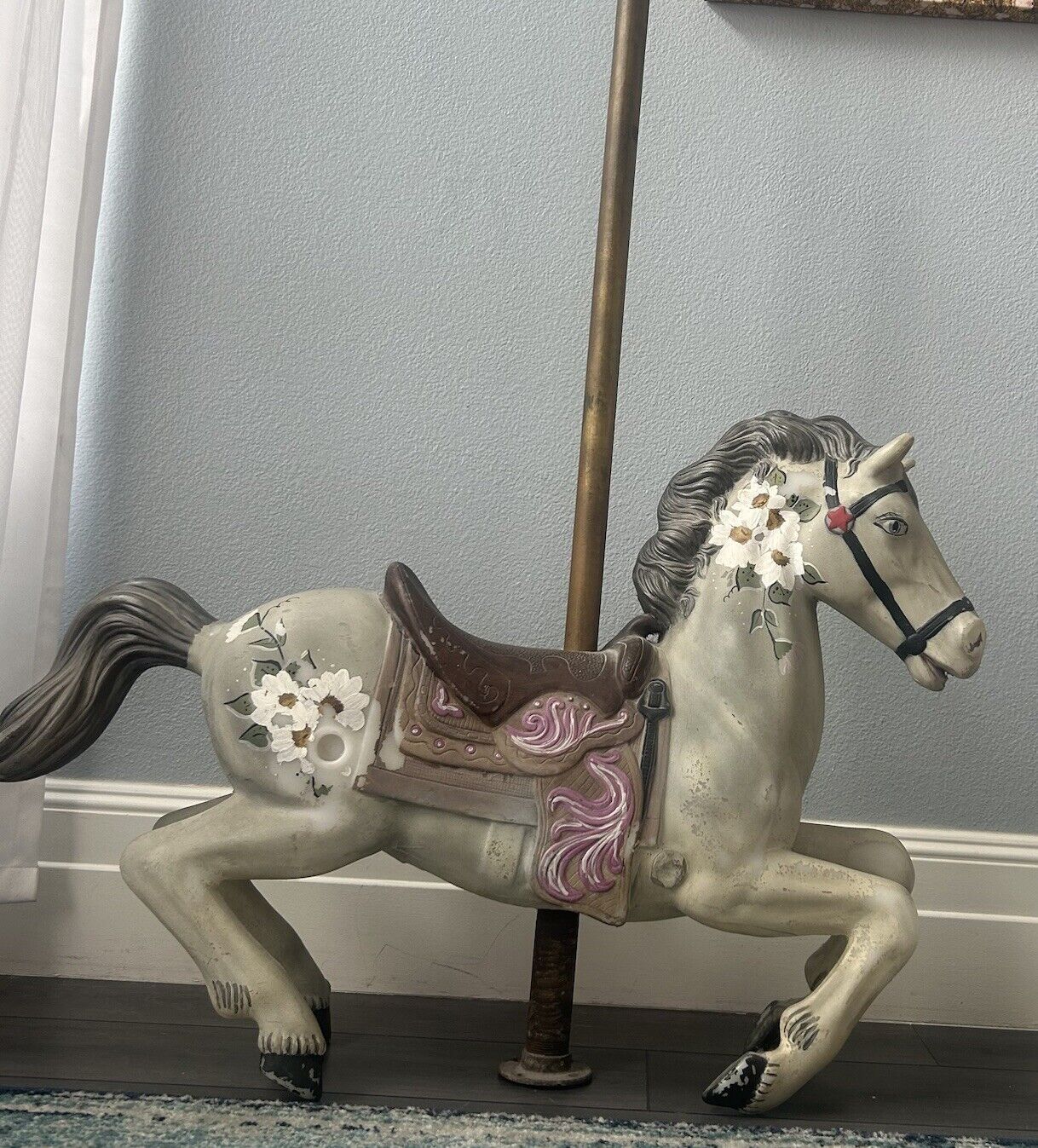 Carosouel Horse Full Size  Vintage Fiberglass Hand Painted