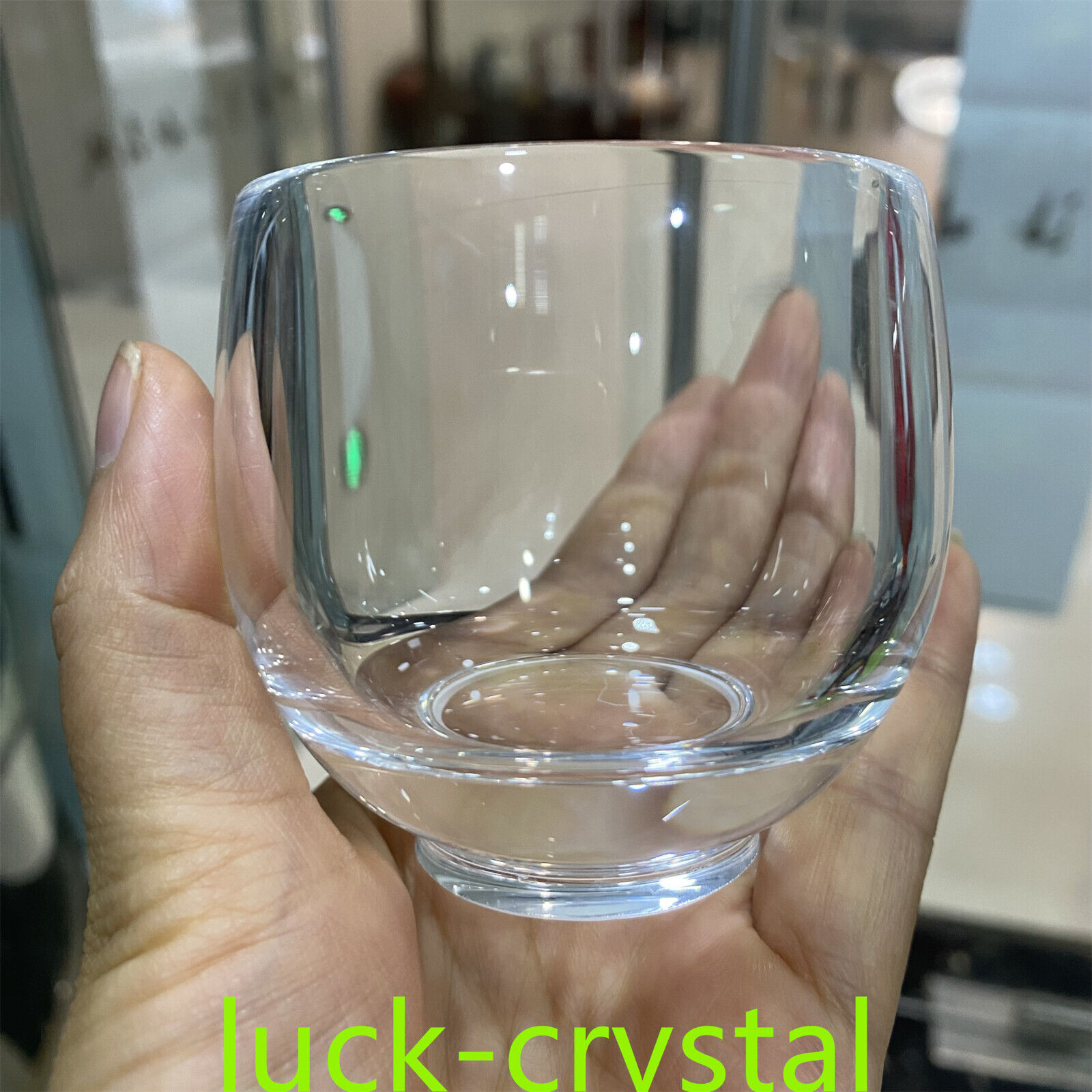 140g, White Clear  Quartz  Hand Carved Crystal Cup Reiki Healing 1pc ,40X10/