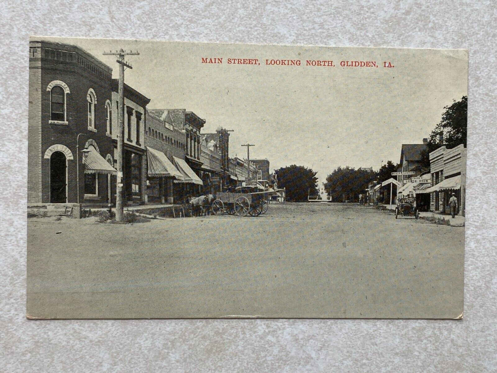 G1551 Postcard Main Street Grinnell IA Iowa St Scene View