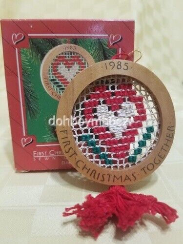 Hallmark 1985 First Christmas Together Heart Ornament