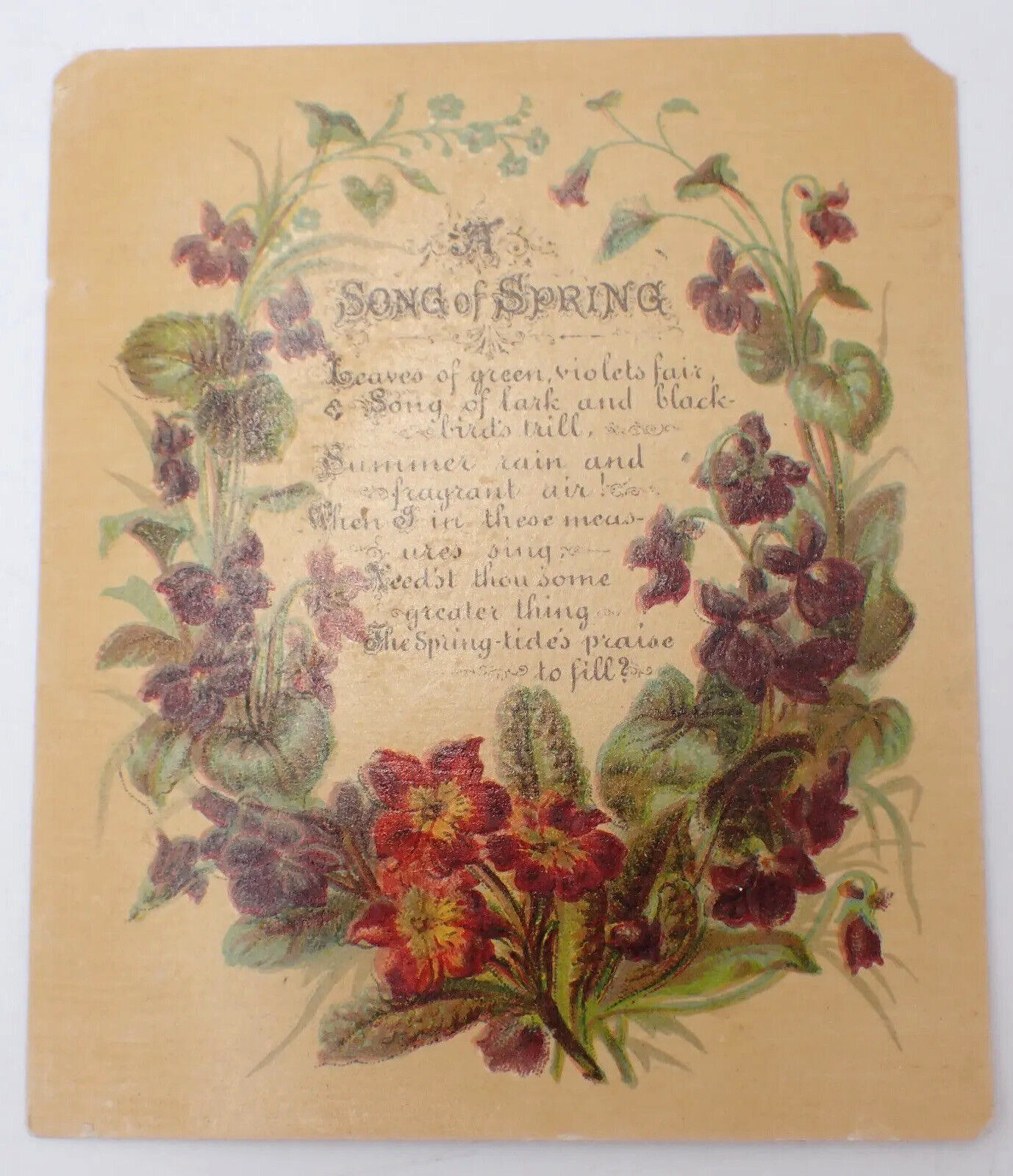 Vintage Victorian Greeting Card \