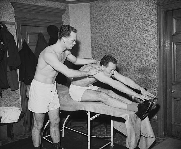 boxer Henry Cooper and his twin brother George , during a tr - 1958 Old Photo 1