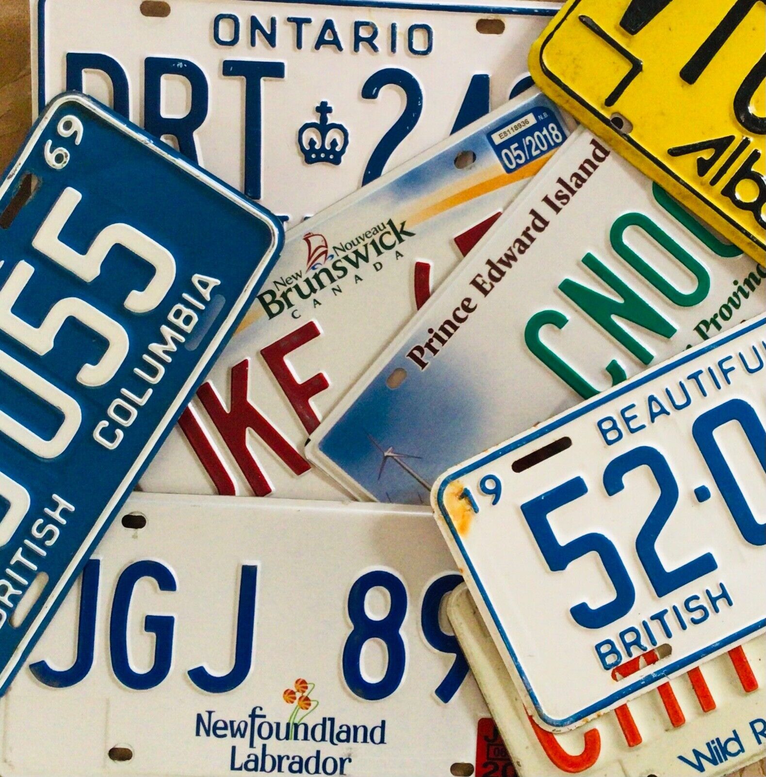Canada License Plates - Most Canadian Provinces - Pick One - PEI, NB, NF, AB, BC