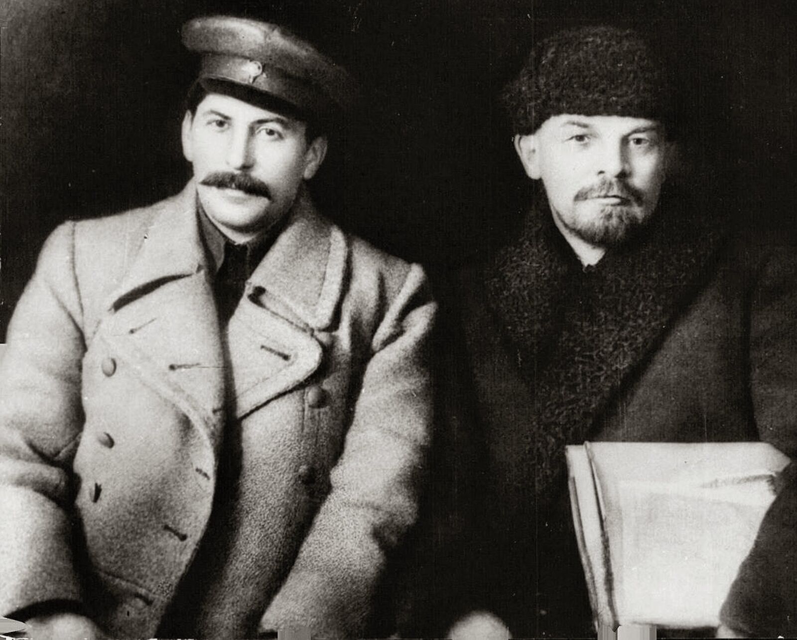 Soviet Russian Leaders JOSEPH STALIN &  VLADIMIR LENIN Photo  (194-n)