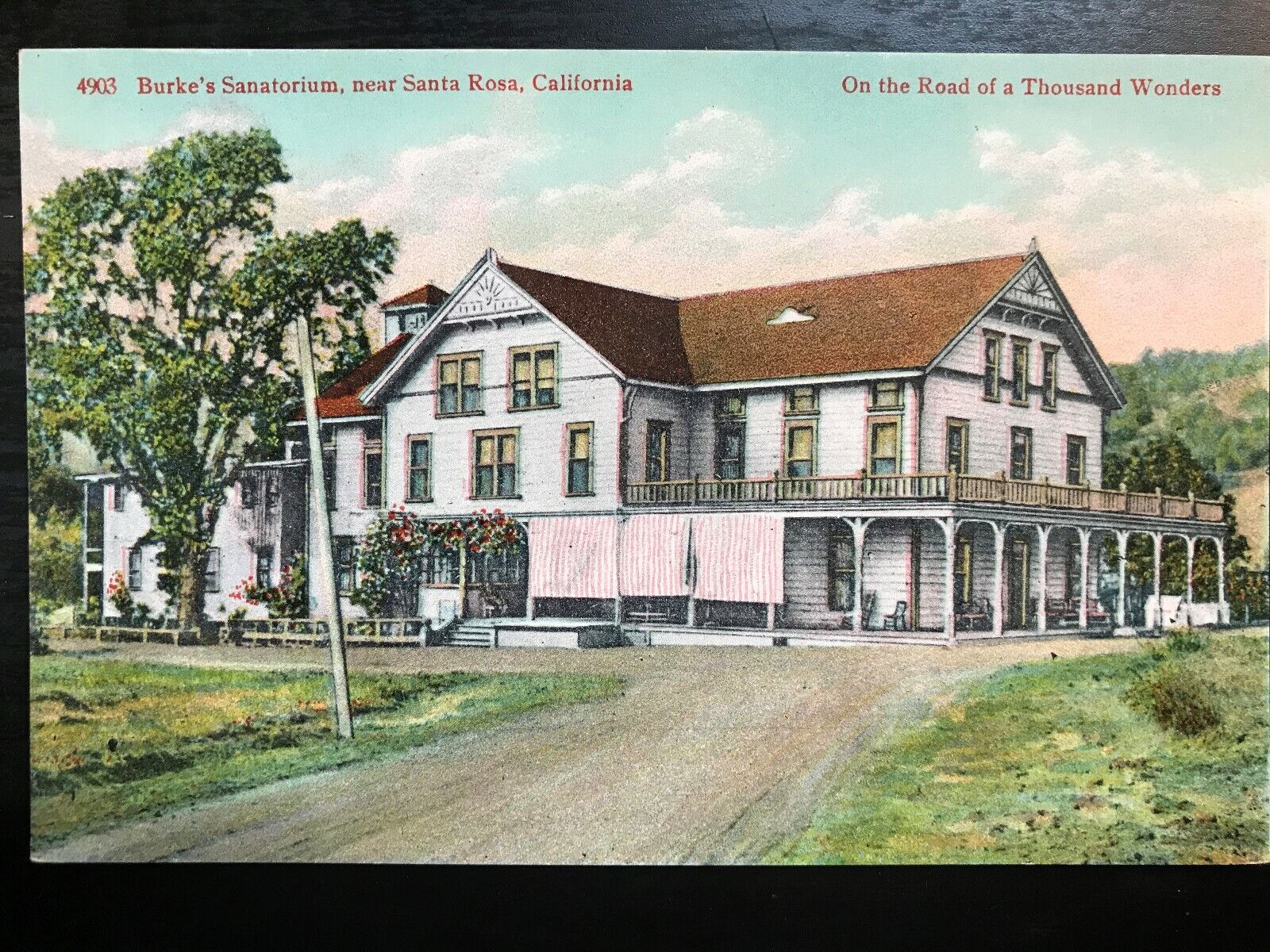 Vintage Postcard 1907-1915 Burke\'s Sanatorium Santa Rosa, California (CA)
