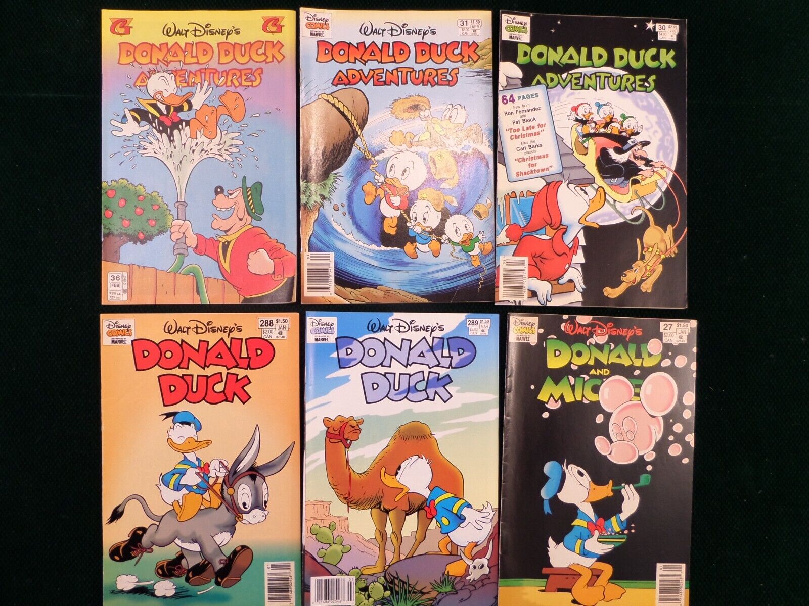 Walt Disney Comic Book Lot  of 6 Donald Duck