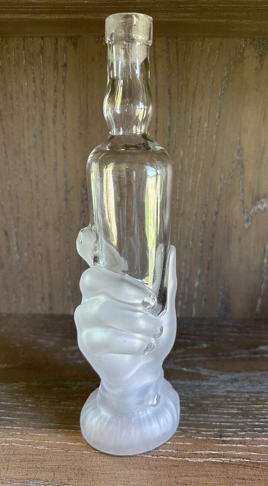 Antique Figural Bottle Hand Holding  Bottle Blown Glass Victorian Legras READ