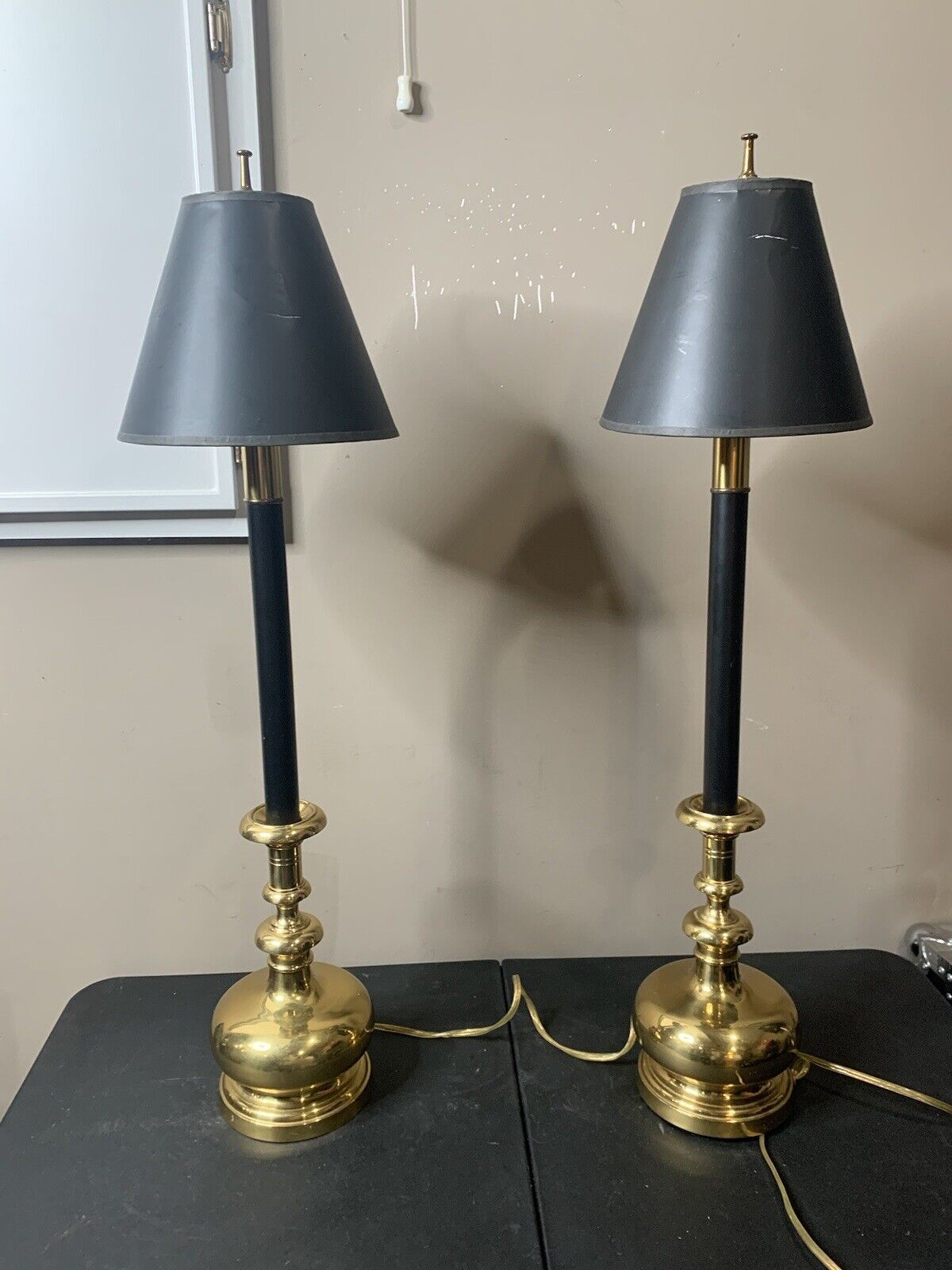 Pair of Chapman Tall Buffet Candlestick Lamps