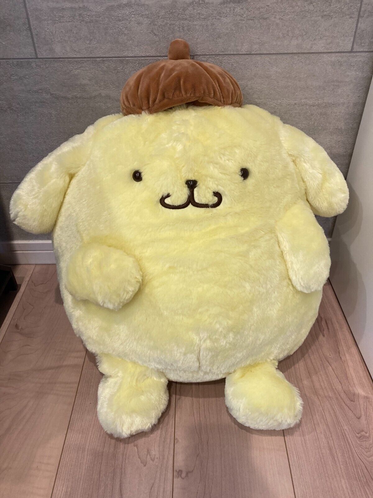 PompomPurin Jumbo Fluffy Super Big Plush Doll Stuffed Toy Sega Sanrio Japan