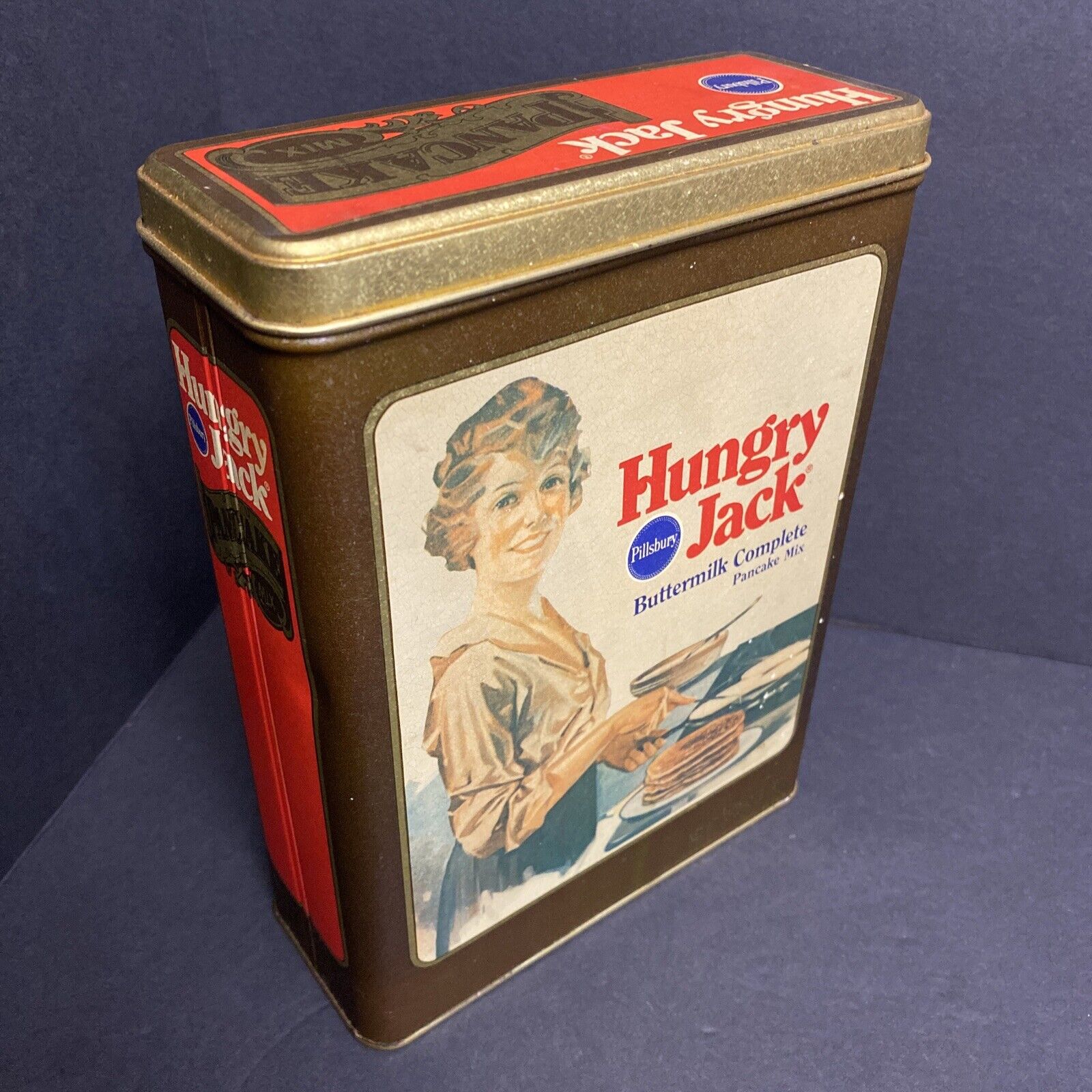 Vintage Pillsbury Hungry Jack Pancake Mix Decorative Tin