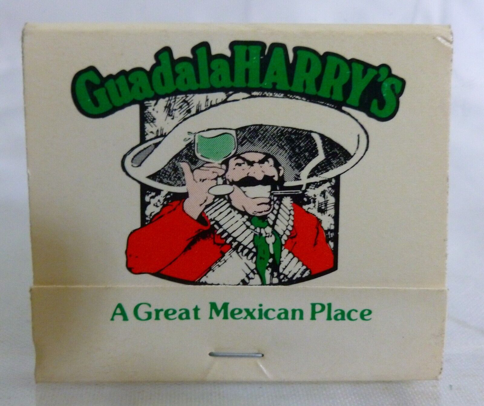 Vintage Matchbook Unstruck - GuadalaHarry\'s - A Great Mexican Place - Minnesota
