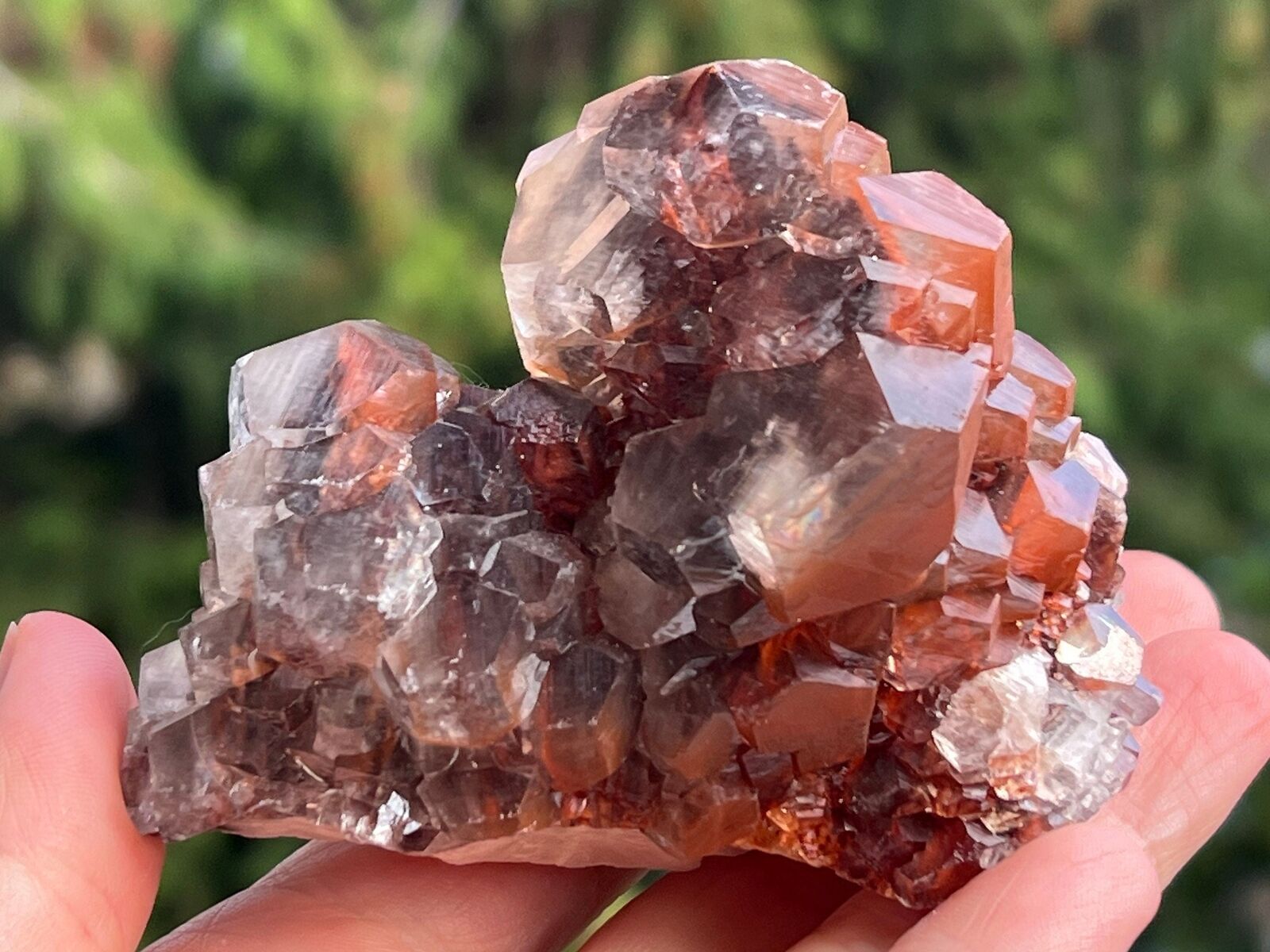 Daye Hubei Red and Clear Pagoda Calcite from China