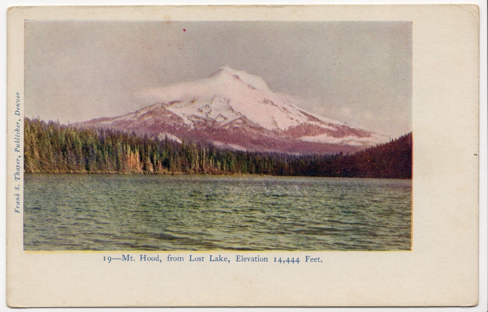 Mount Hood Oregon Mountain View from Lost Lake Undivided Back Unposted Postcard