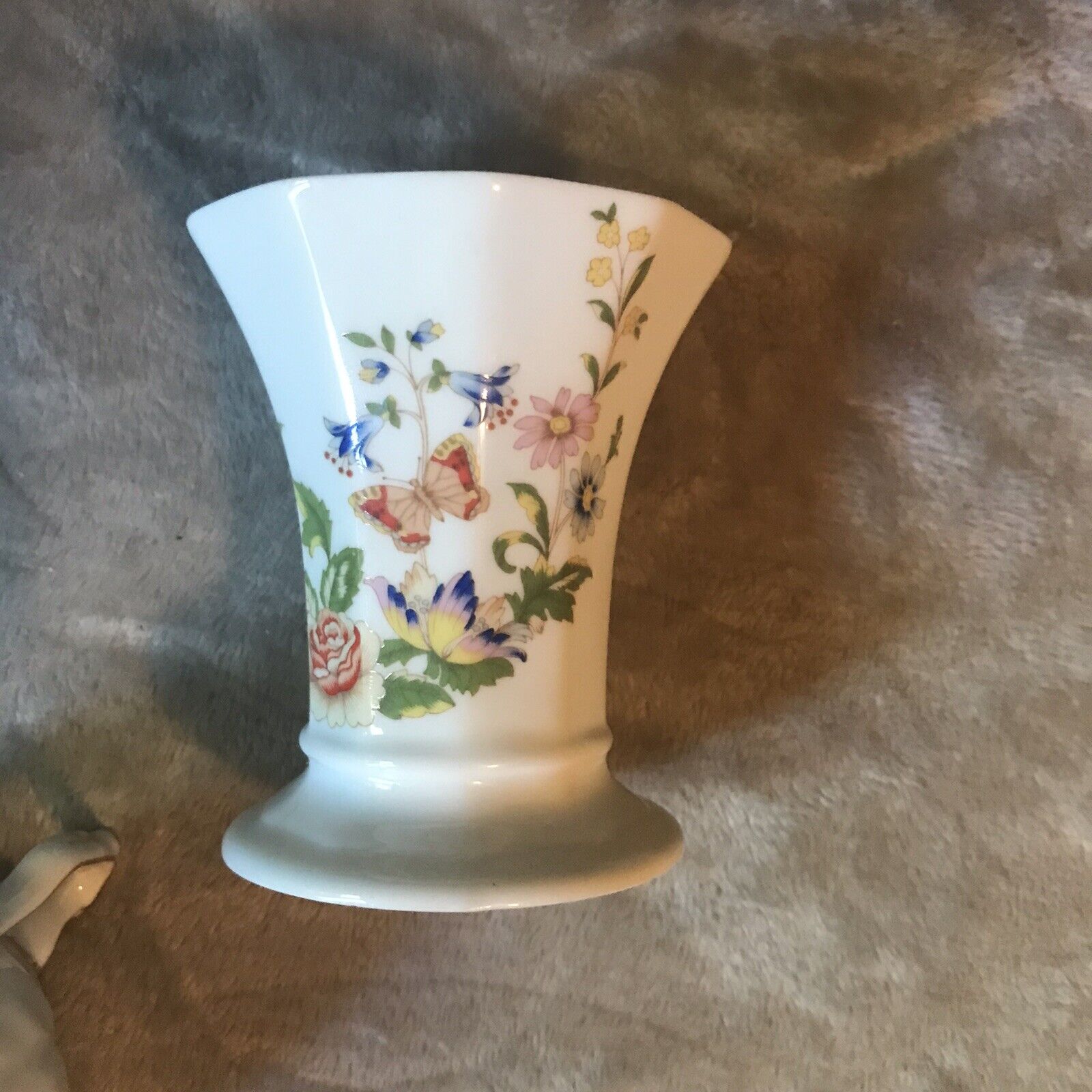 Aynsley 9 Vintage English Fine China Cottage Garden Vase Like Vessel Certified
