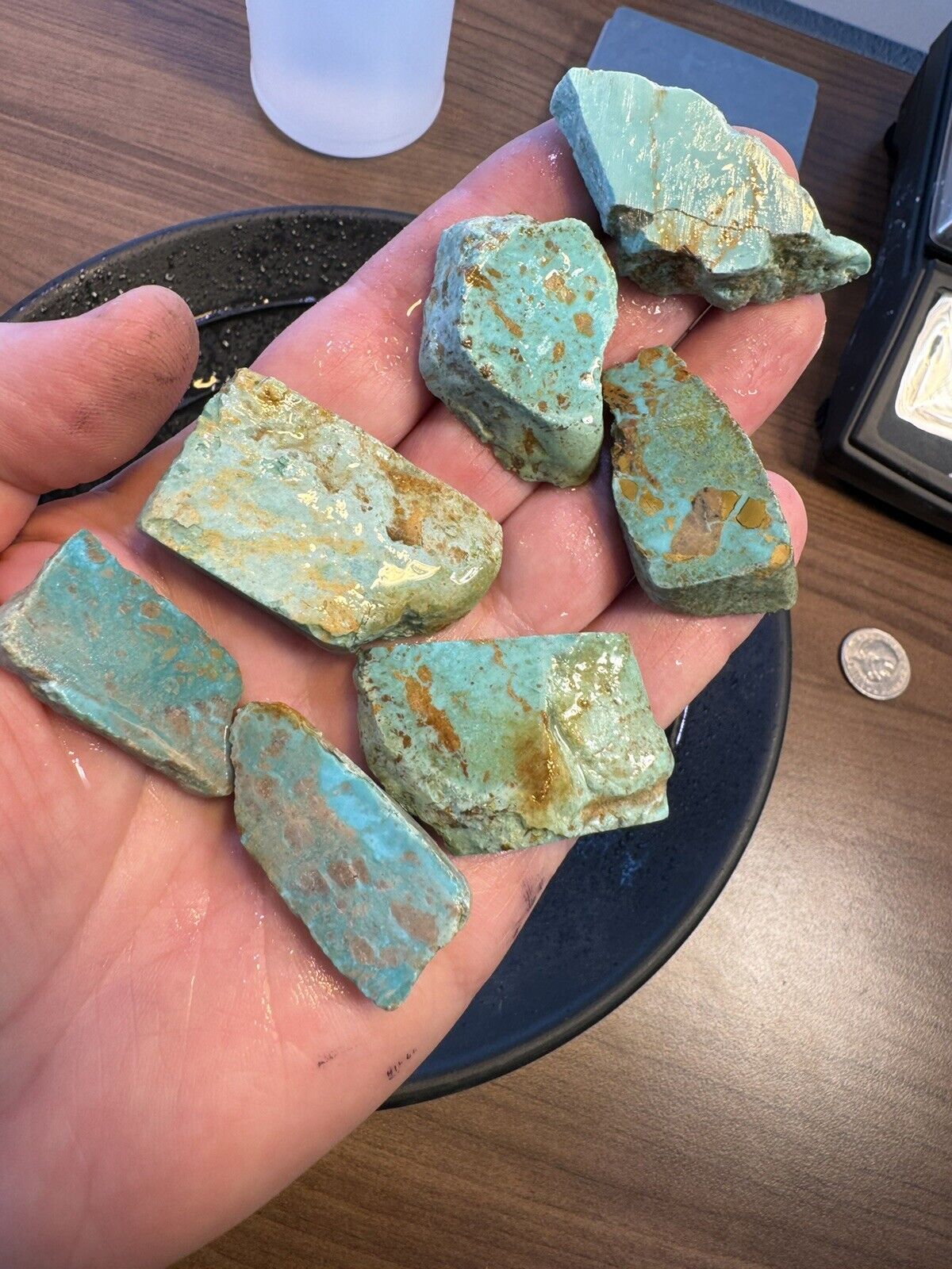 Kaolin Unique Turquoise off Tq Mt.  85g Super Grade slabs Get What You See