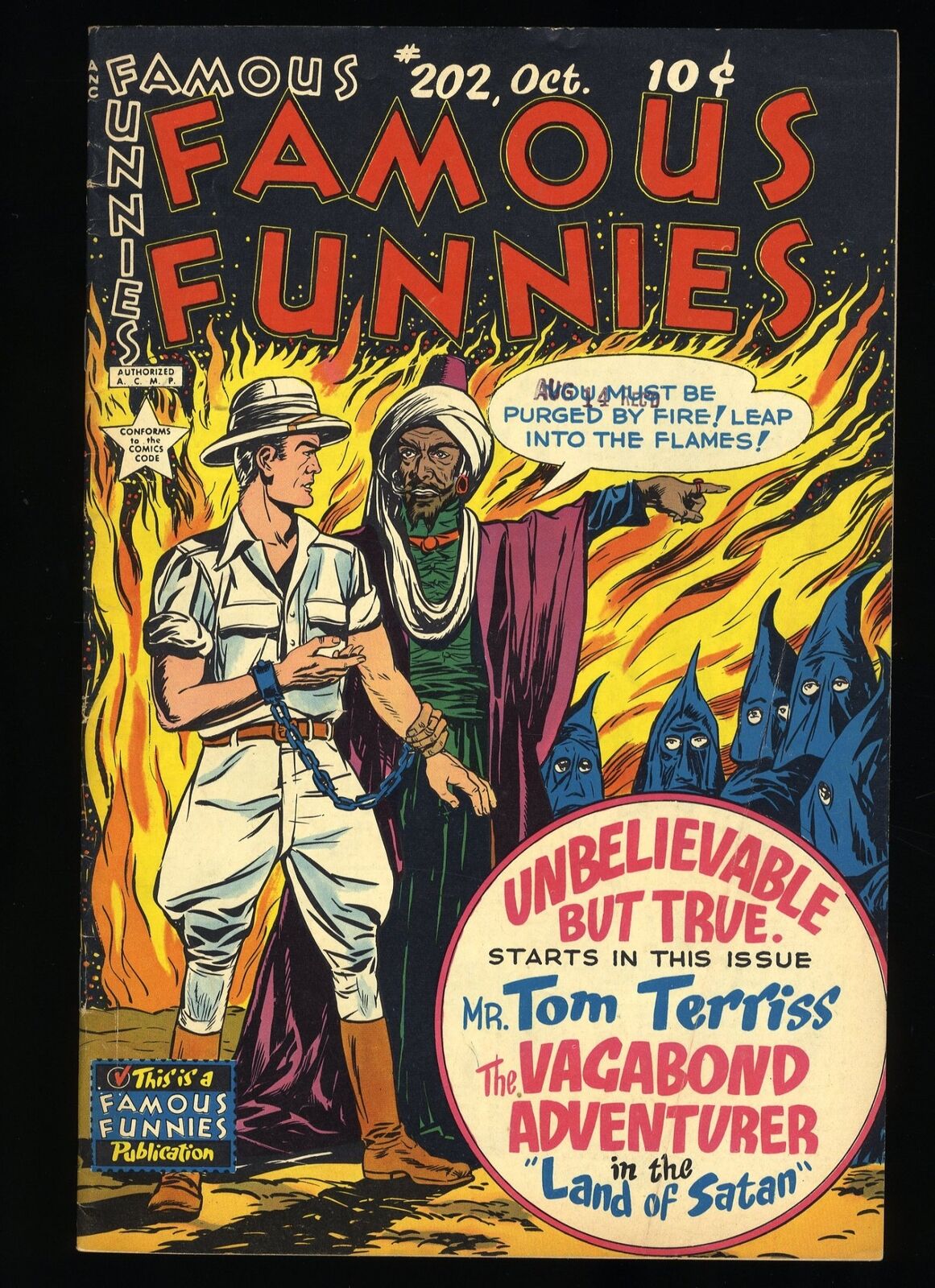 Famous Funnies #202 FN- 5.5 1 Page Ad drawn by Frank Frazetta Eastern Color