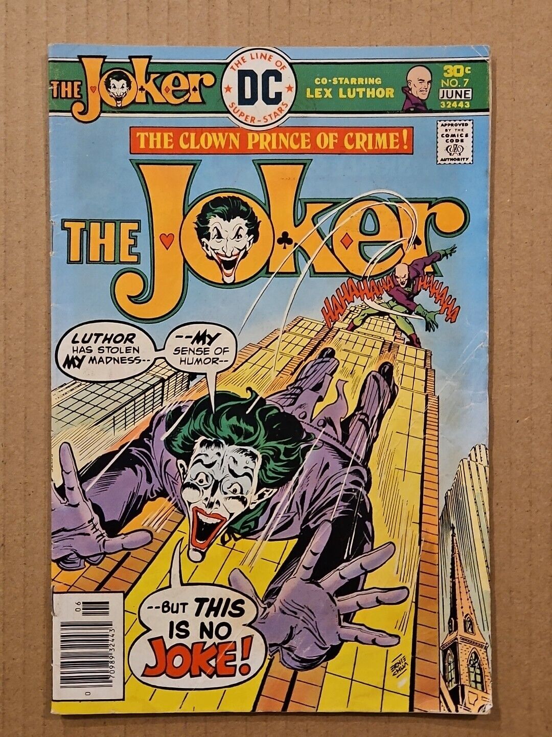 Joker #7 Lex Luthor Moisture Damage DC 1976 VG-