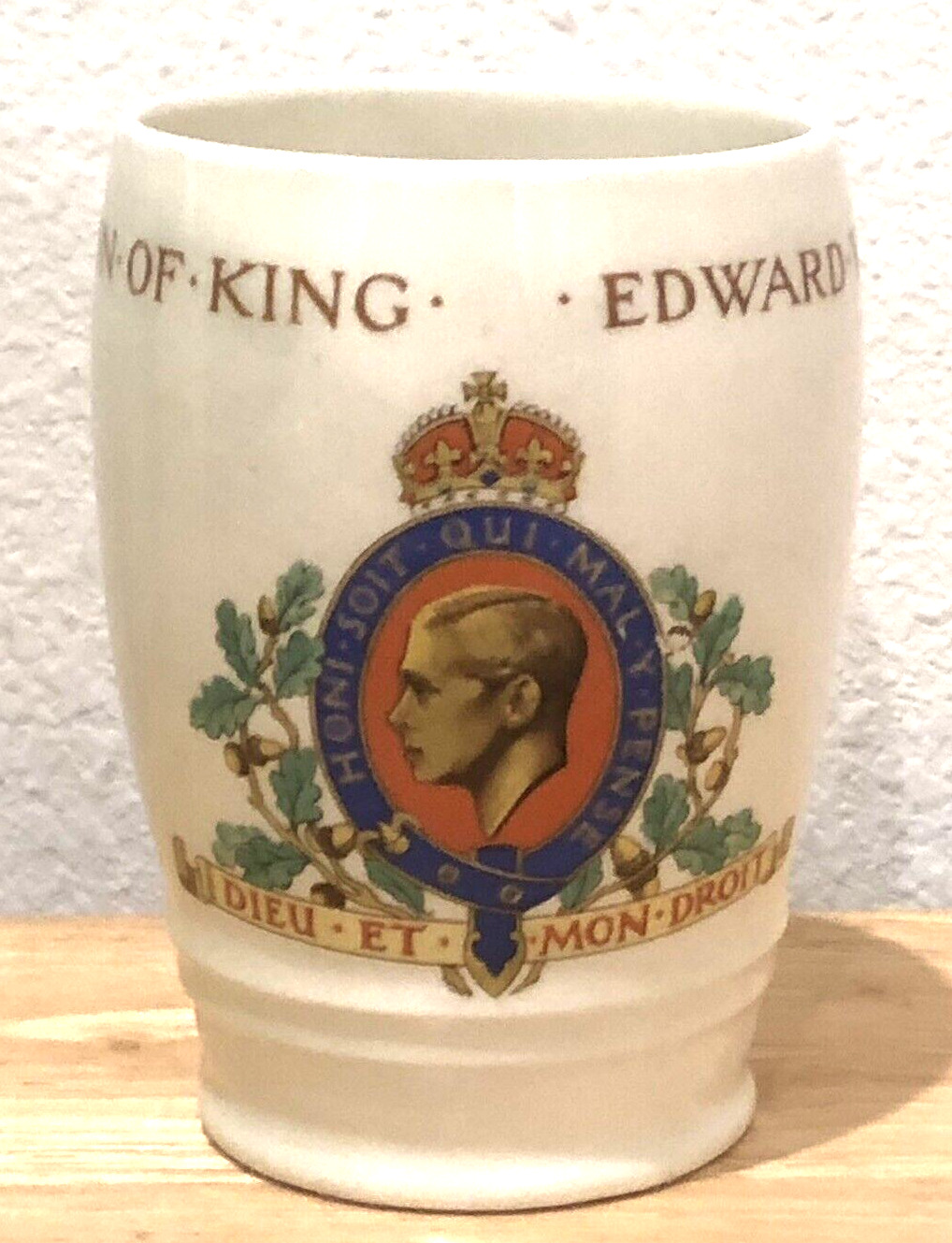 VINTAGE COMMEMORATIVE 1937 KING EDWARD VIII CORONATION J & G MEAKIN CUP MUG
