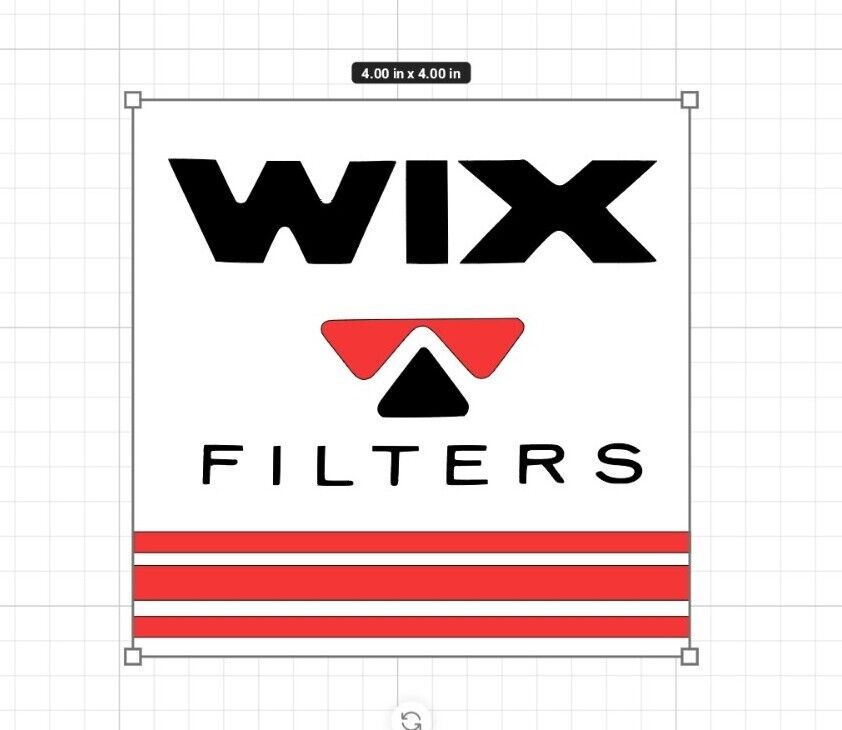 WIX FILTERS - Vintage 1960’s 70s Racing Decal Vinyl Sticker 4x4  Square NOS 🔥