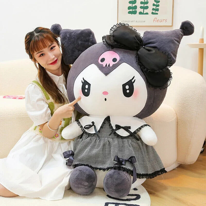 Big Size 60 CM Sanrio Kuromi Plush Stuffed Dolls Kawaii Cartoon