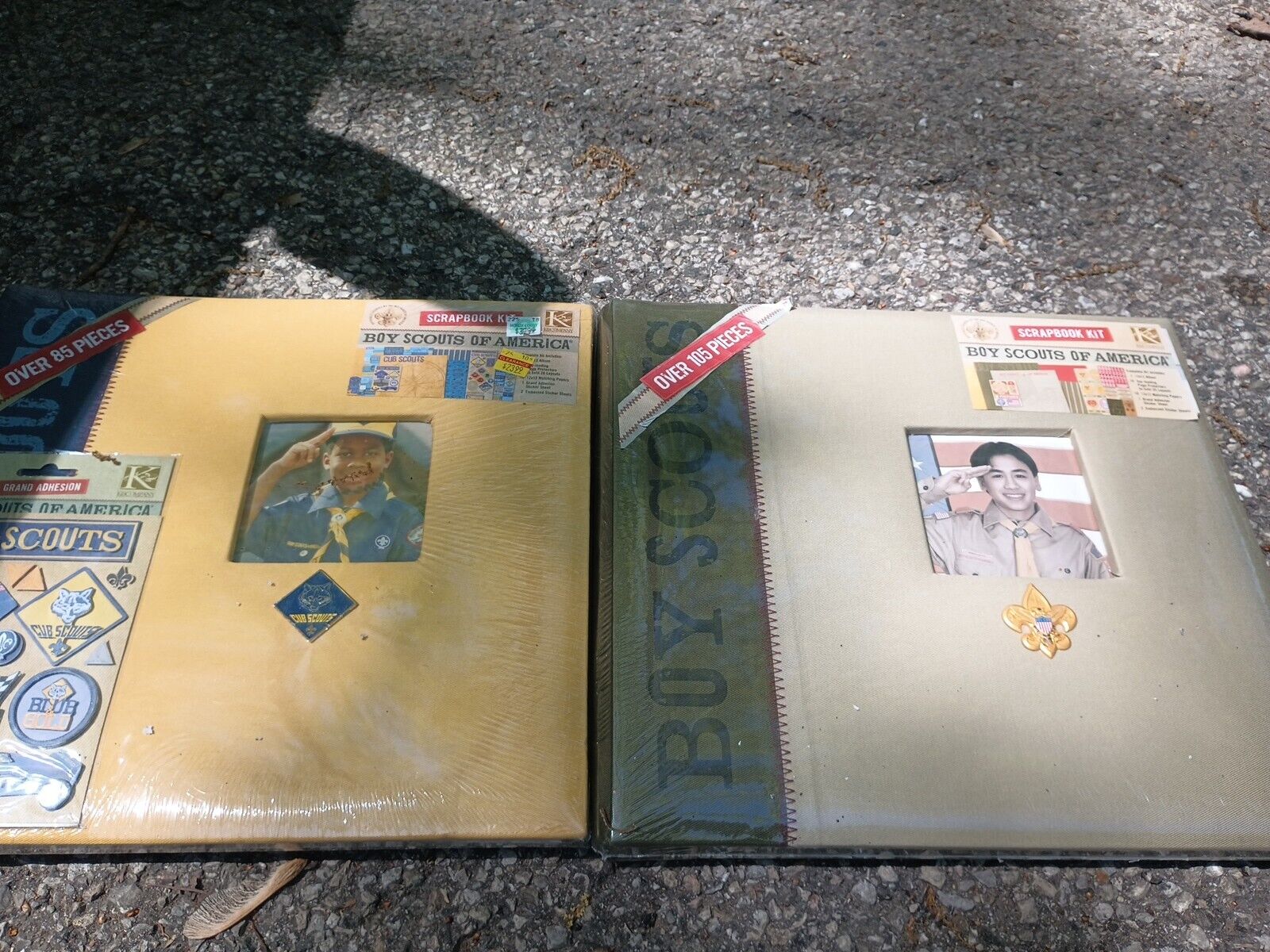 2 Lot 2005 NEW Boy Scouts of America 12x12” Scrapbook Kit Over 105 & 85 Pieces 