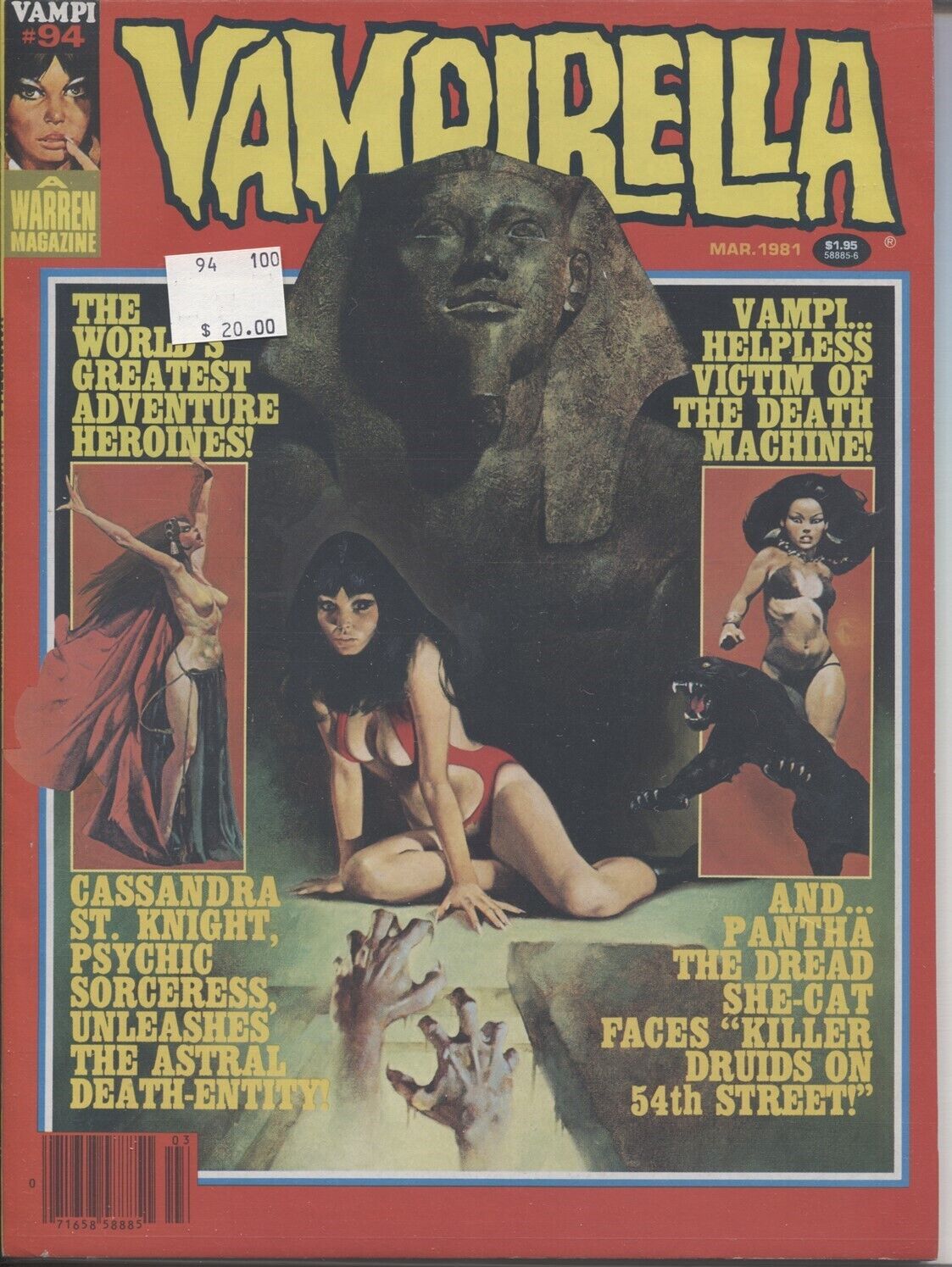 Vintage Warren Magazine Vampirella #94 Comic Book 1981