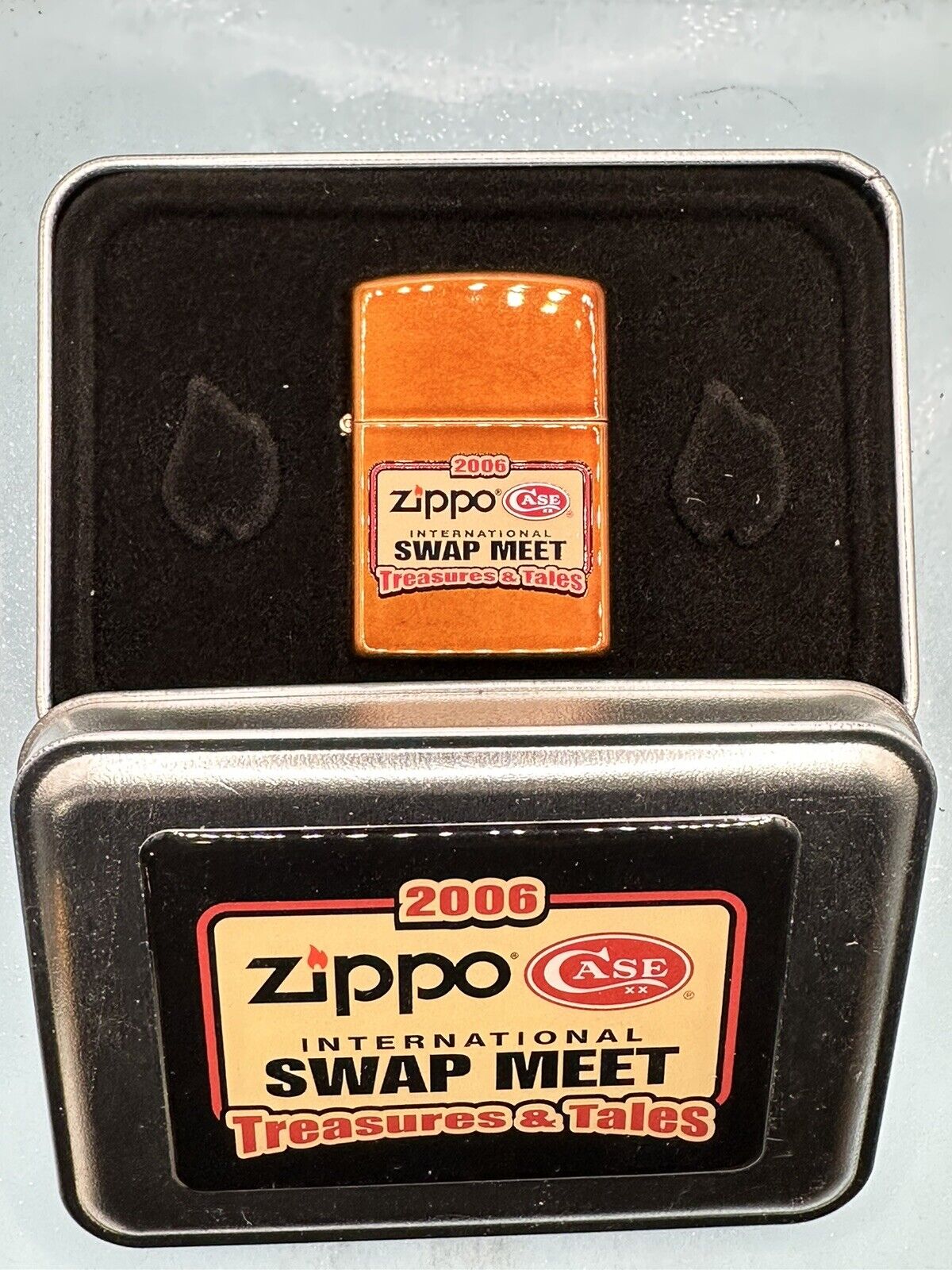 Vintage 2006 Zippo Swap Meet Toffee Finish Zippo Lighter Treasures & Tales
