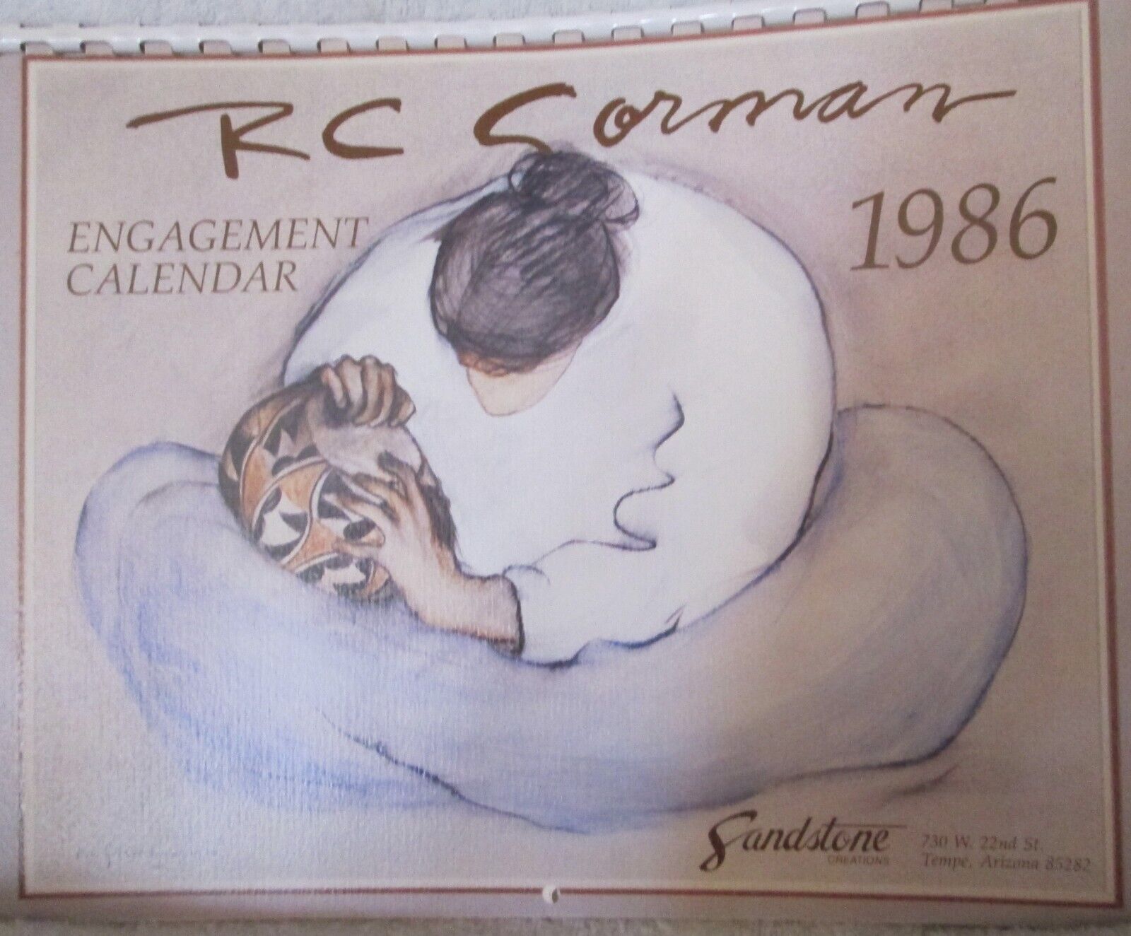 Vintage - RC GORMAN - 1986 - Engagement Calendar - New - 