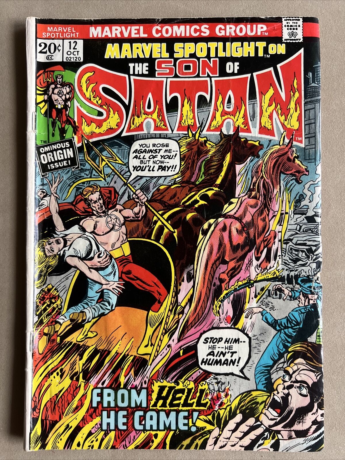 Marvel Spotlight #12 Bronze Age (1973) Son Of Satan Origin Story Key Issue