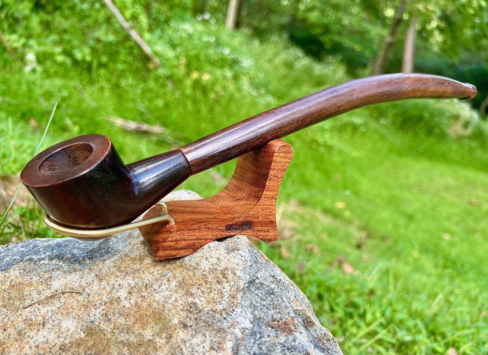 Matchpipe 11 inch Churchwarden Hobbit Rose Wood tobacco pipe